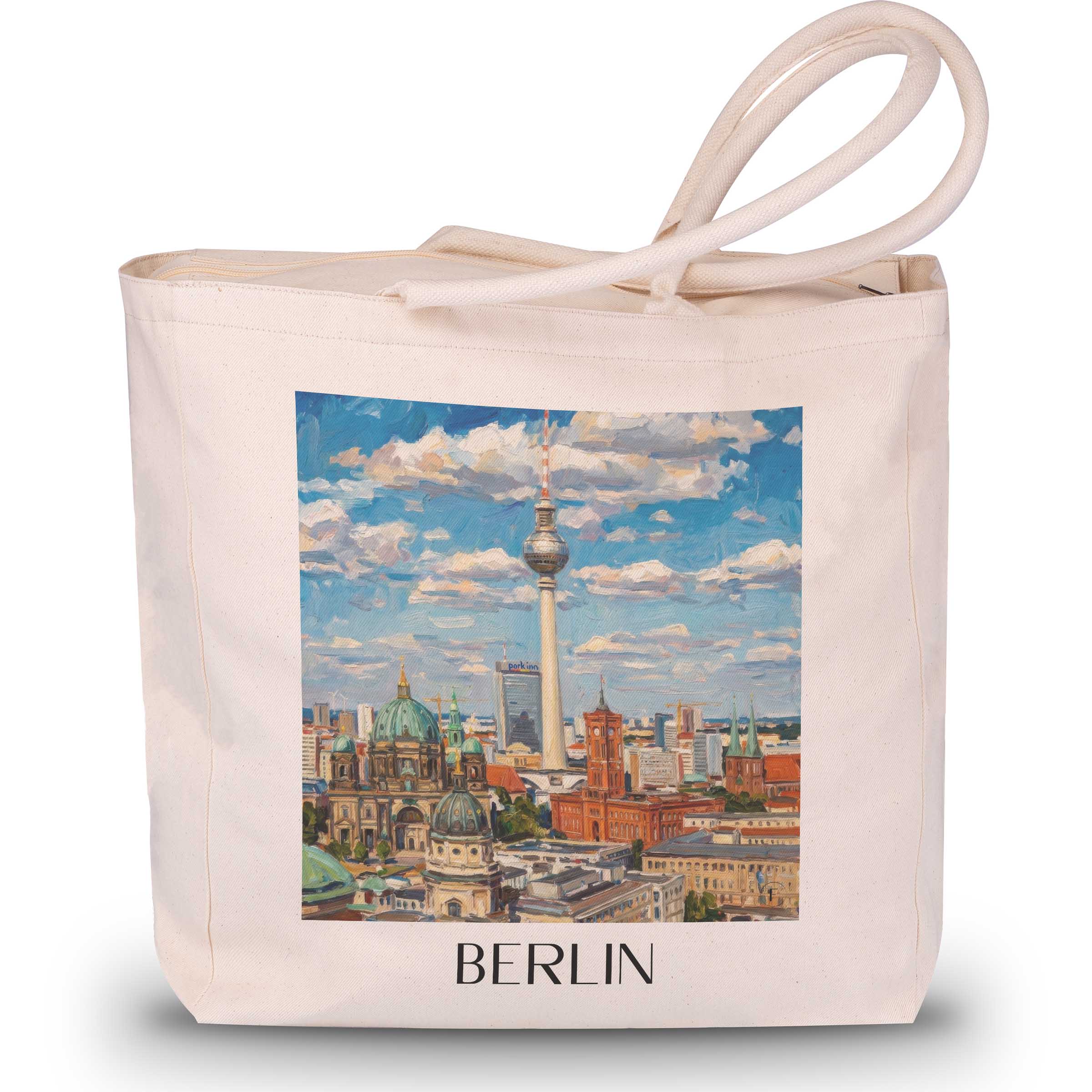 Berlin - Deutschland Tote Bag - Einkaufstasche im Ölgemälde Stil