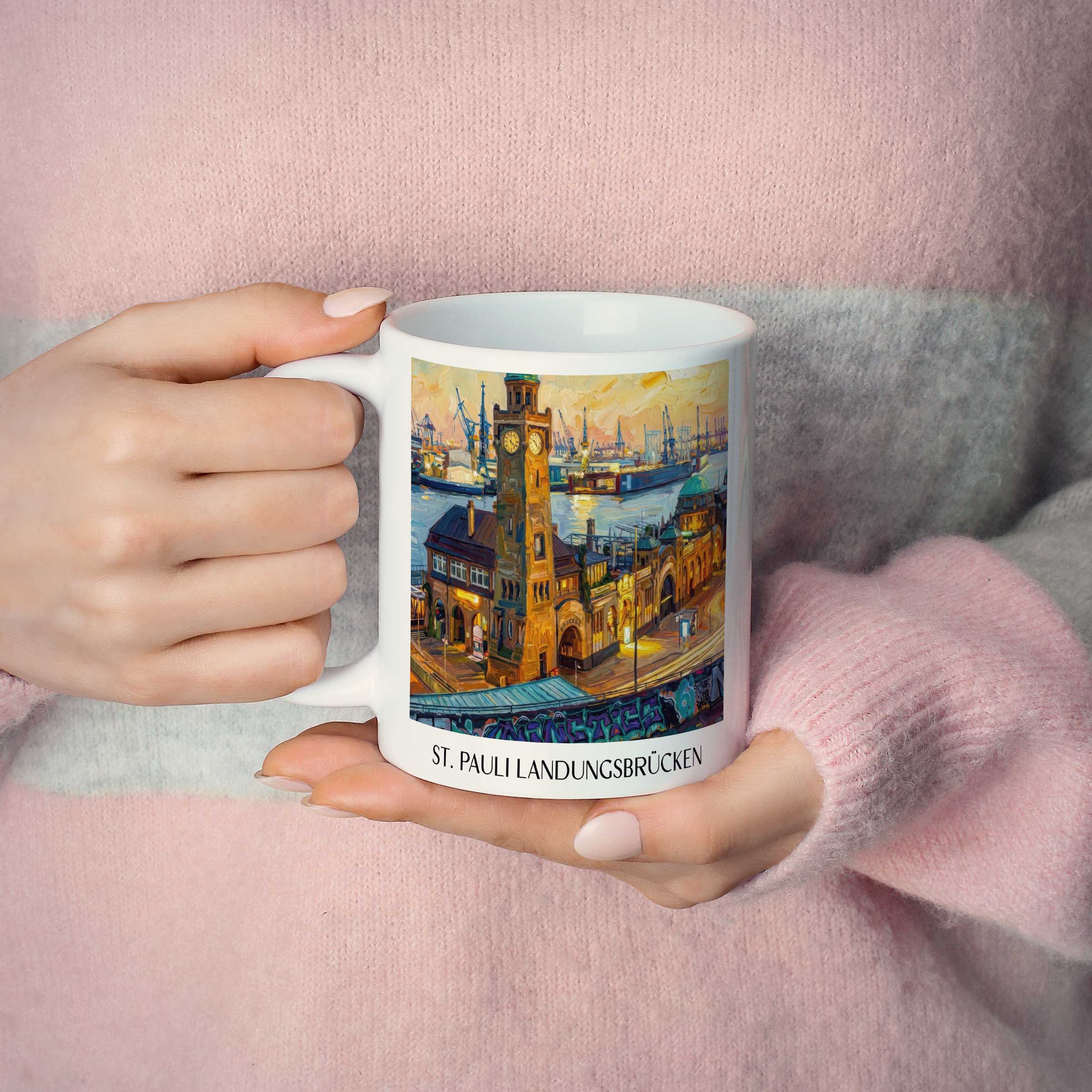 st.-pauli-landungsbrücken-hamburg-deutschland-kaffeebecher-oil-painting-oelgemaelde
