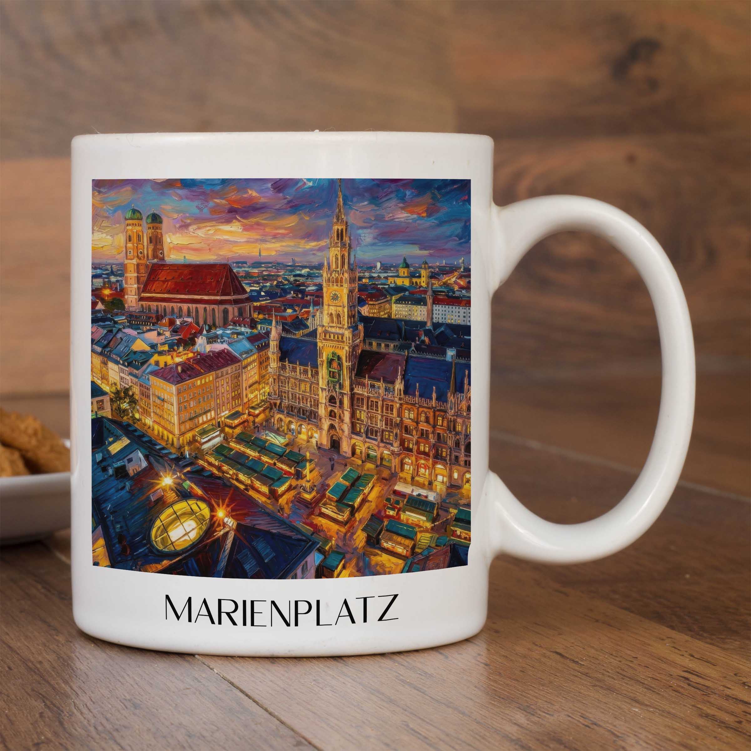 marienplatz-münchen-deutschland-kaffeebecher-oil-painting-oelgemaelde