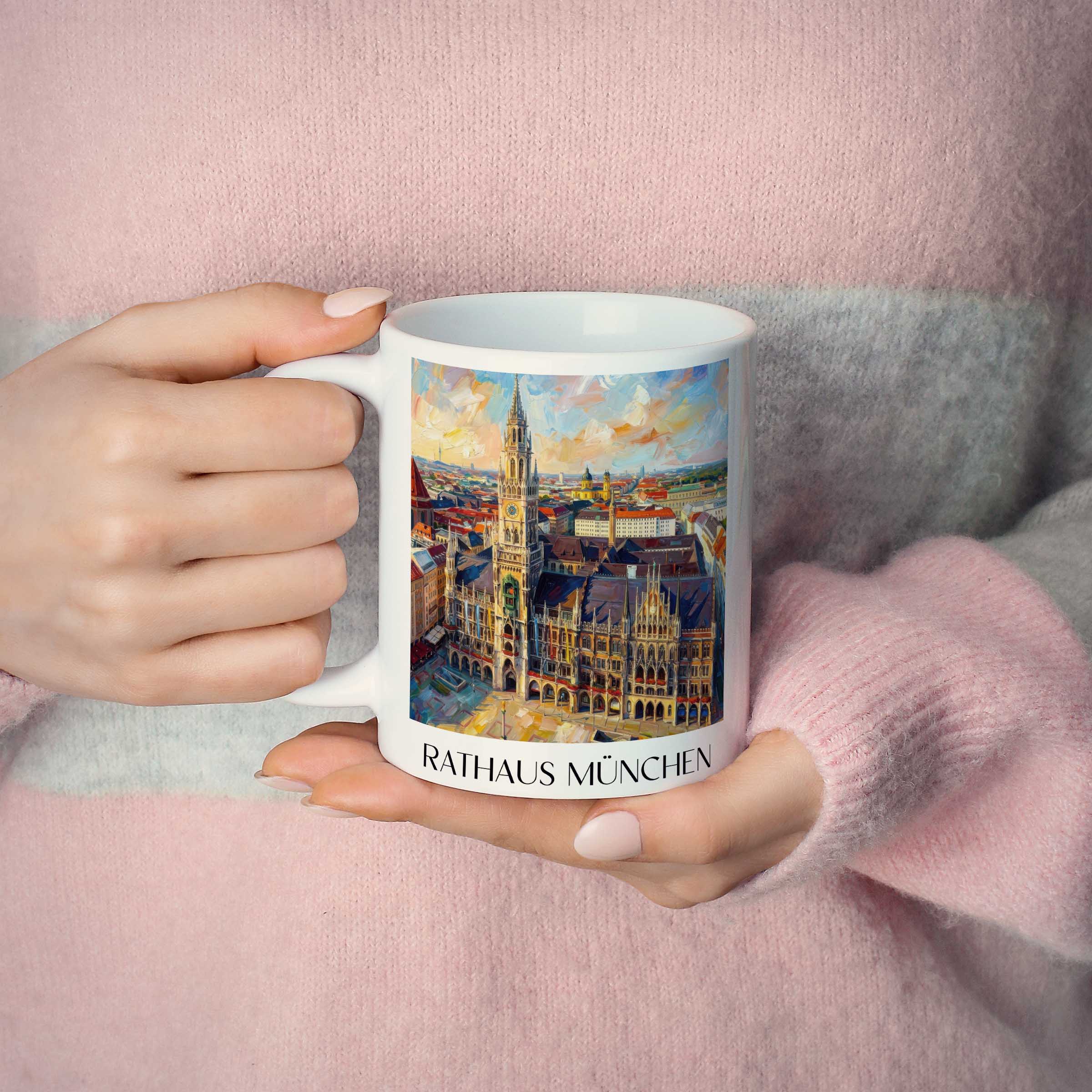 rathaus-münchen-deutschland-kaffeebecher-oil-painting-oelgemaelde