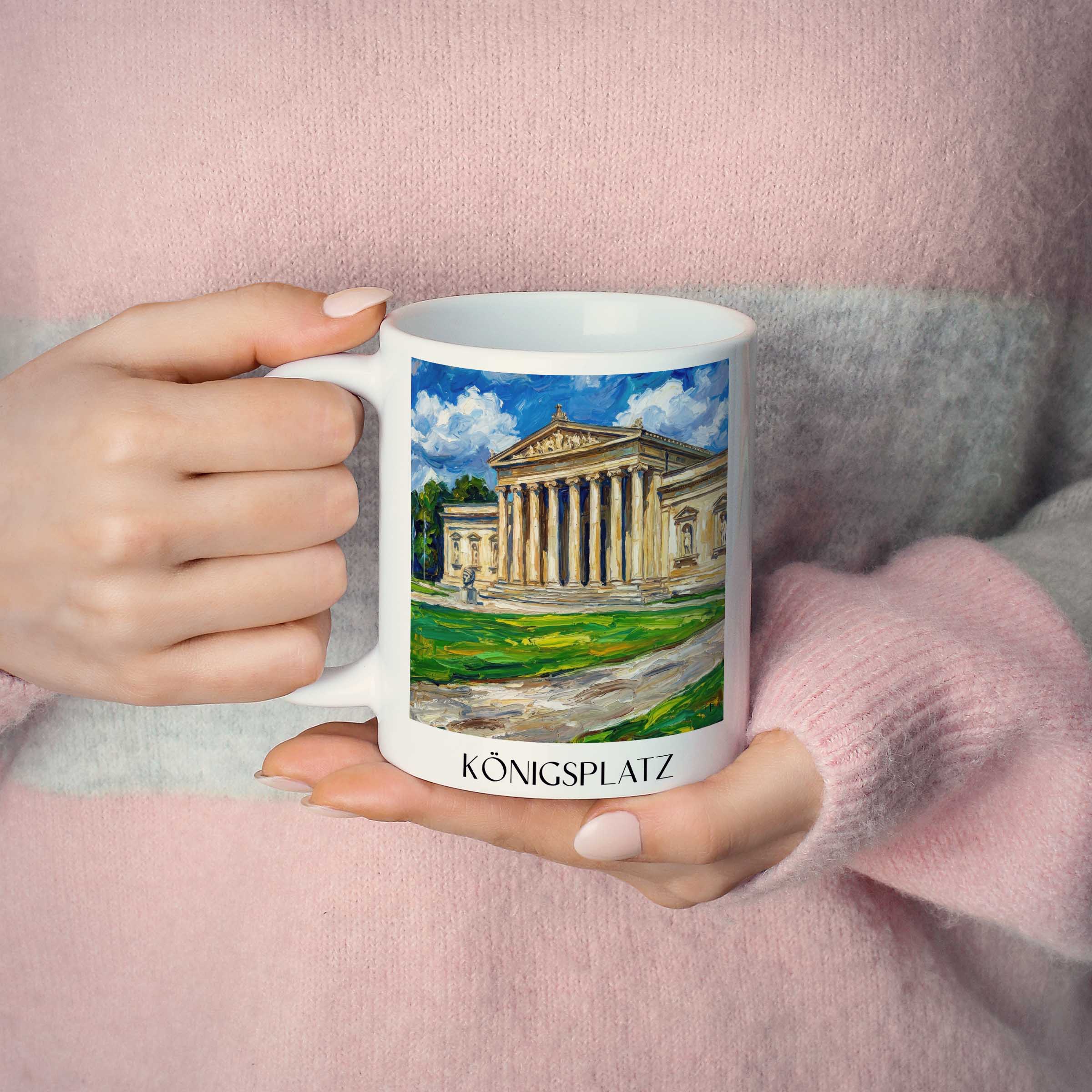 königsplatz-münchen-deutschland-kaffeebecher-oil-painting-oelgemaelde