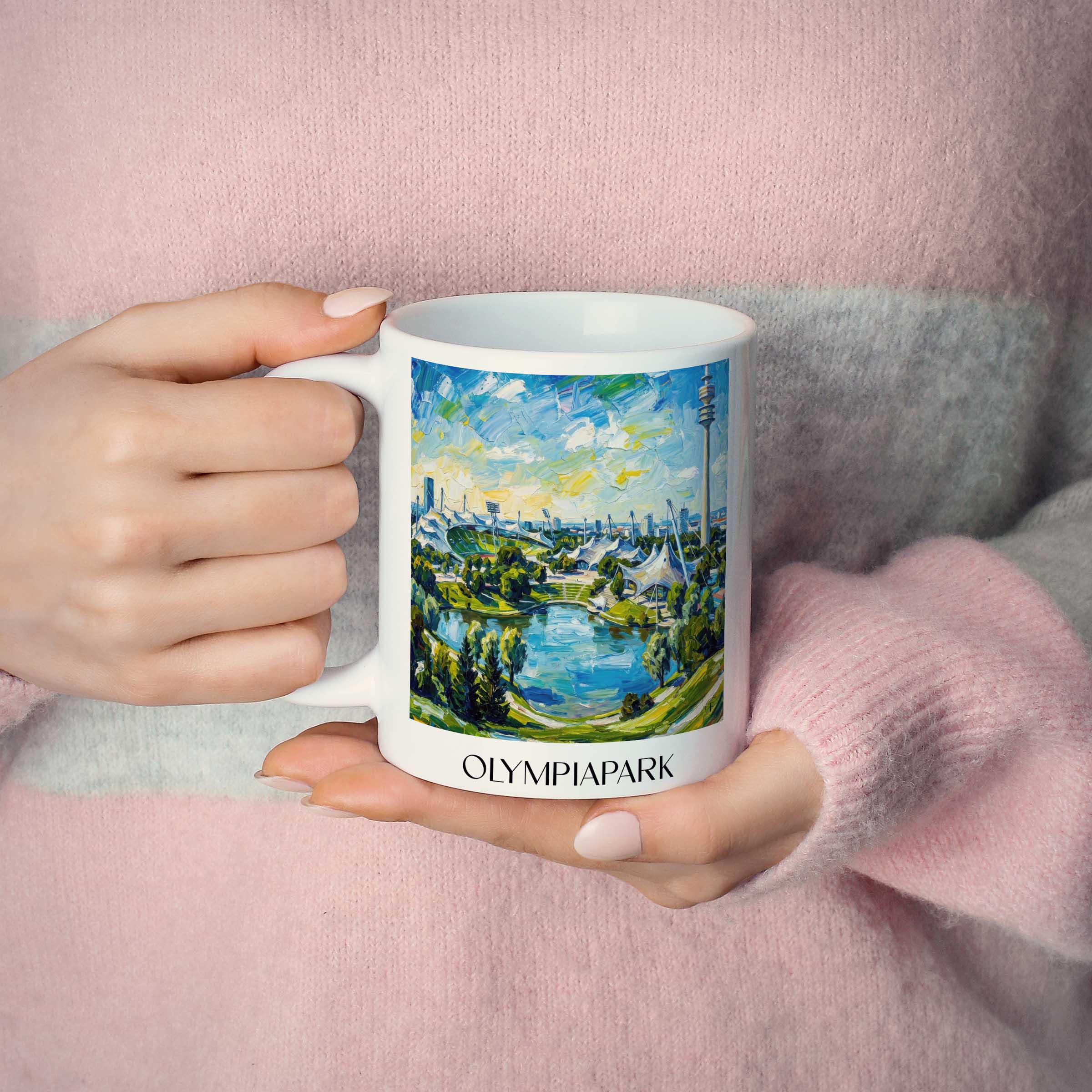 olympiapark-münchen-deutschland-kaffeebecher-oil-painting-oelgemaelde