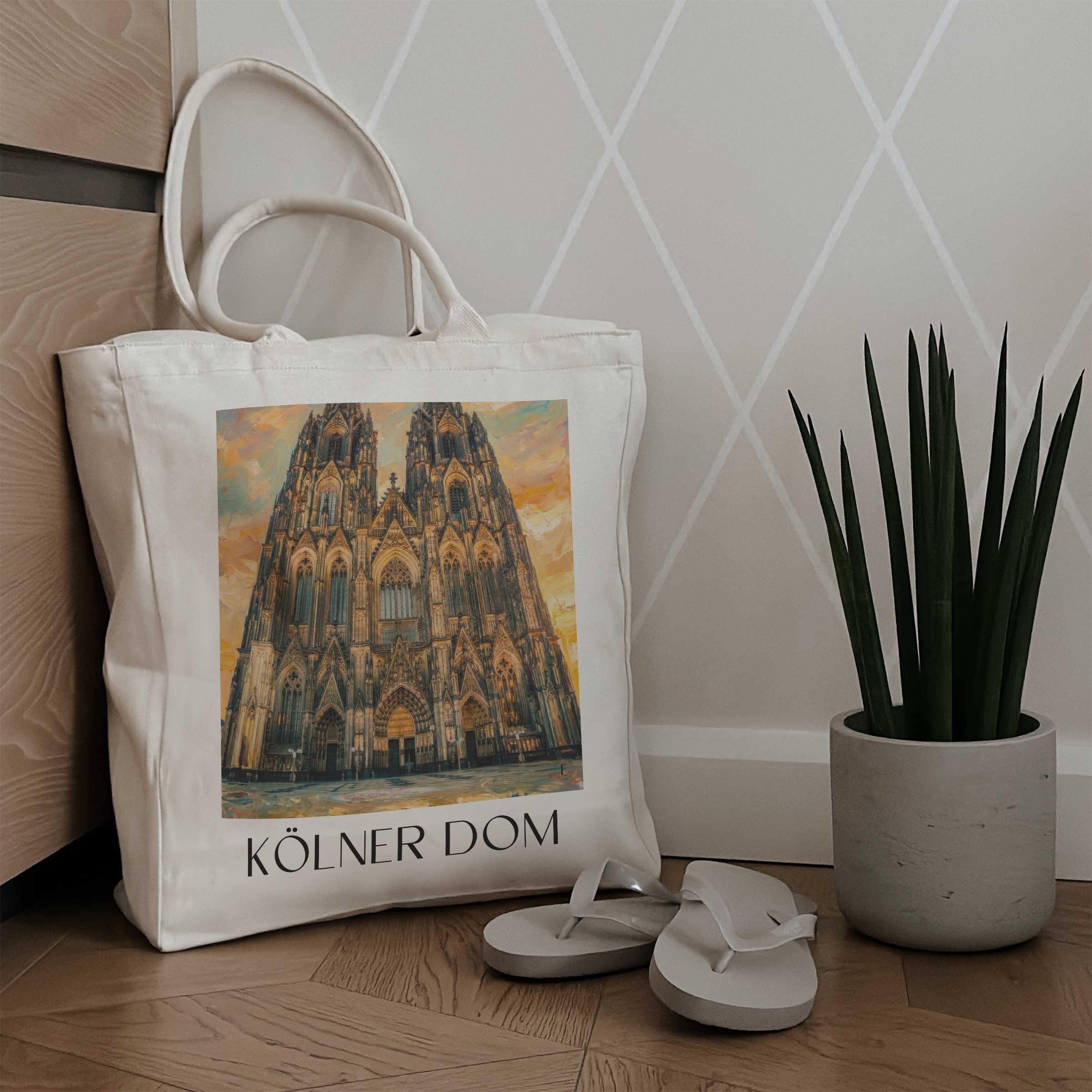 kölner-dom-köln-deutschland-einkaufstasche-oil-painting-oelgemaelde