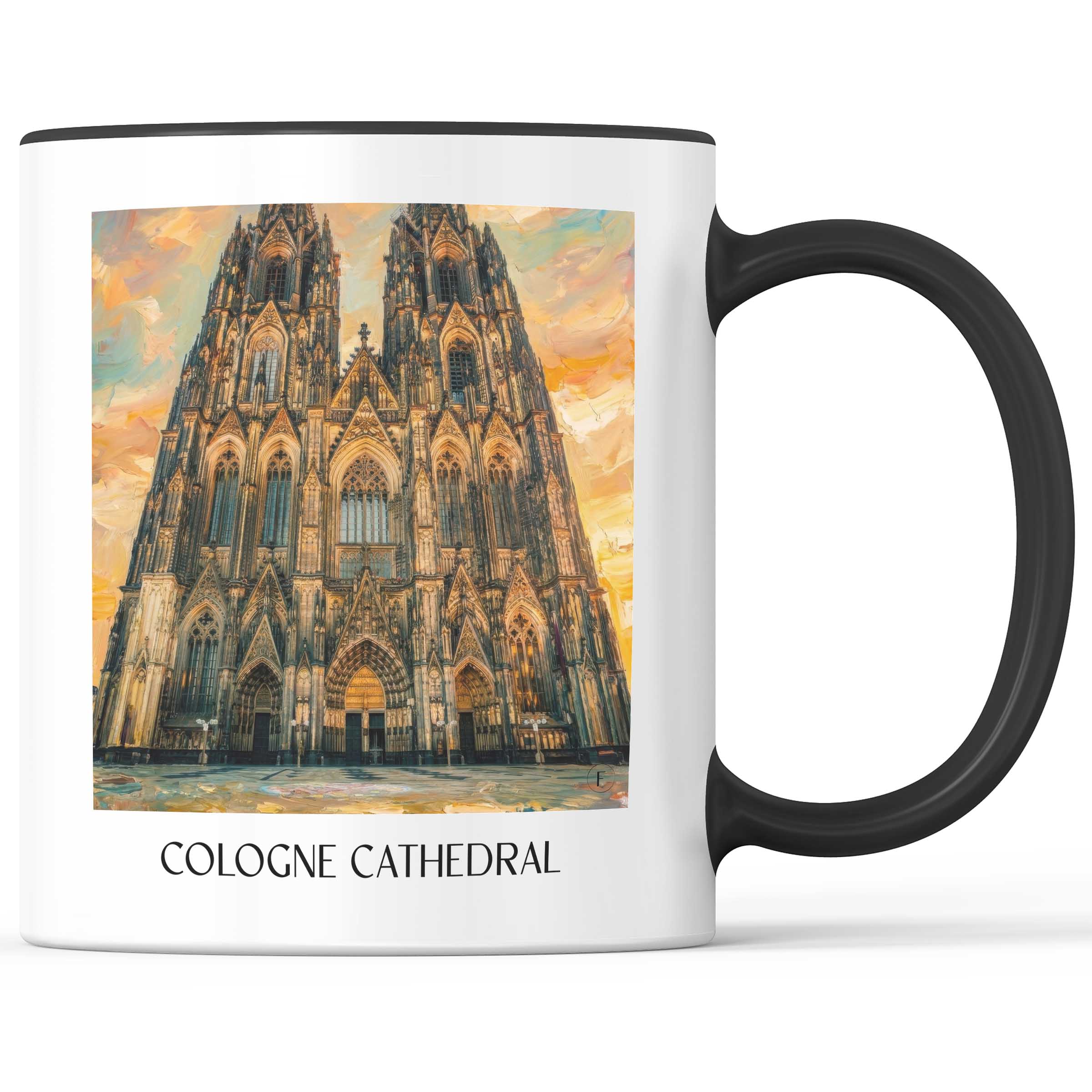Kölner Dom Kaffeebecher - Köln - Deutschland Becher - Kaffeetasse im Ölgemälde Stil