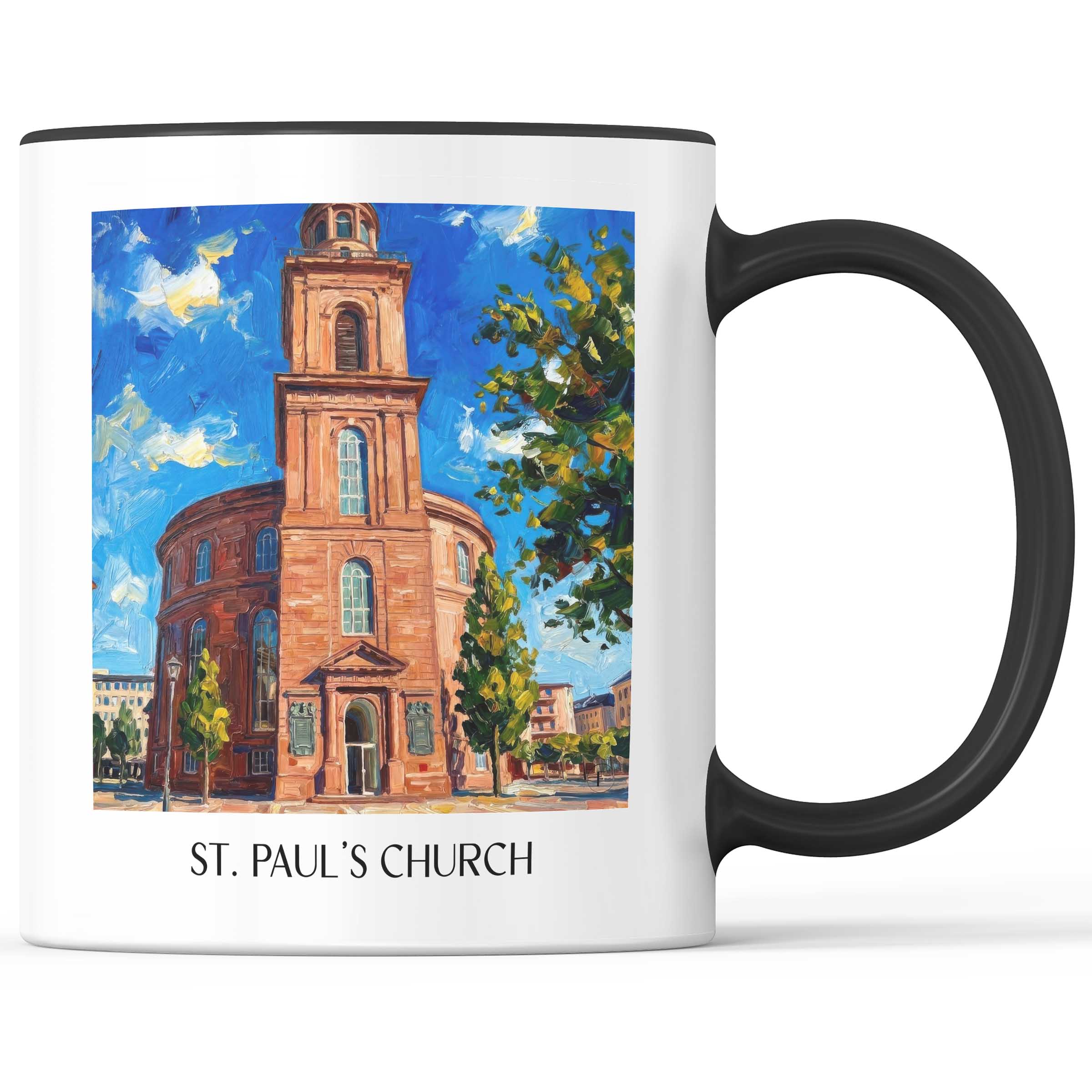 Paulskirche Kaffeebecher - Frankfurt - Deutschland Becher - Kaffeetasse im Ölgemälde Stil