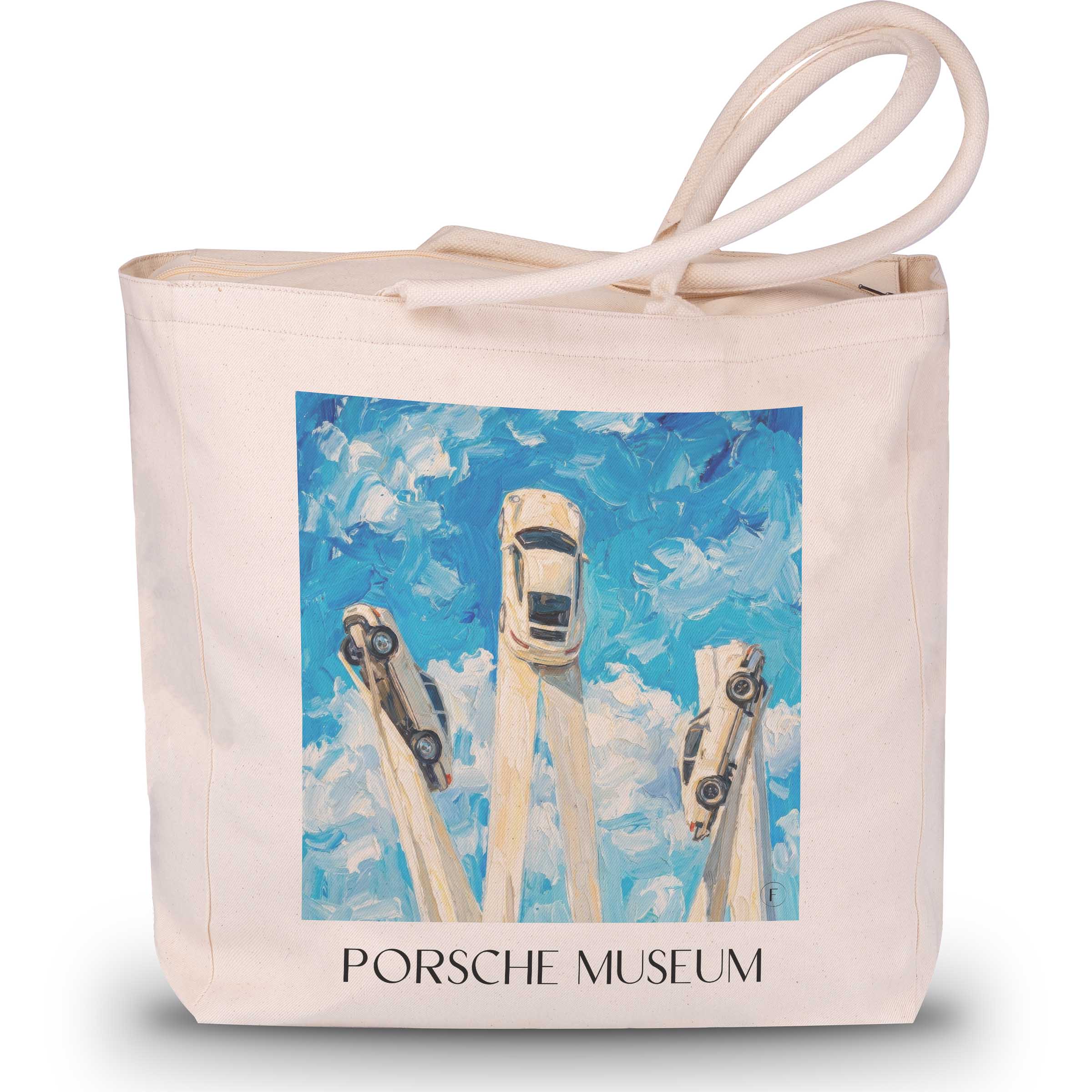 porsche-museum-stuttgart-deutschland-einkaufstasche-oil-painting-oelgemaelde