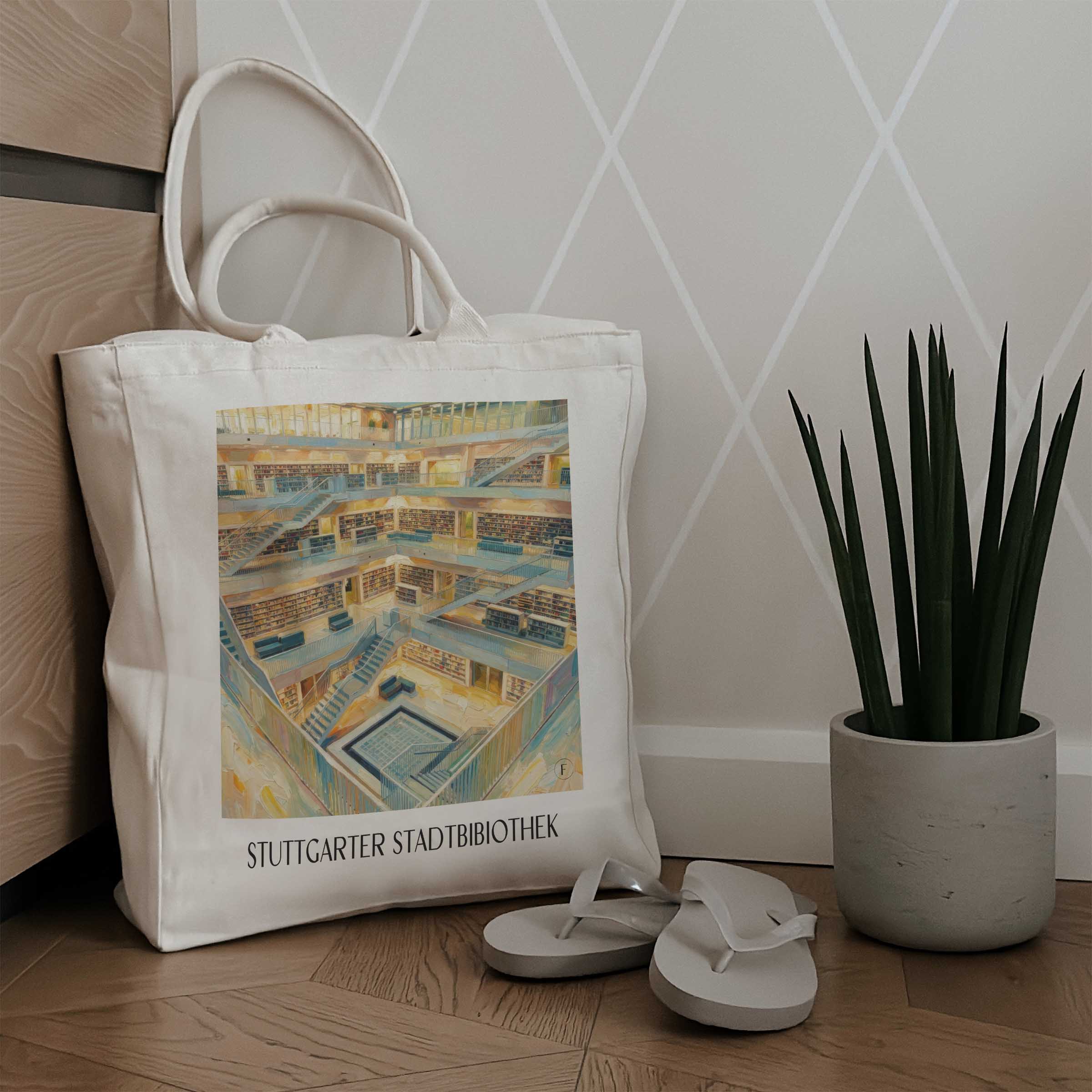 stadtbibiothek-stuttgart-deutschland-einkaufstasche-oil-painting-oelgemaelde