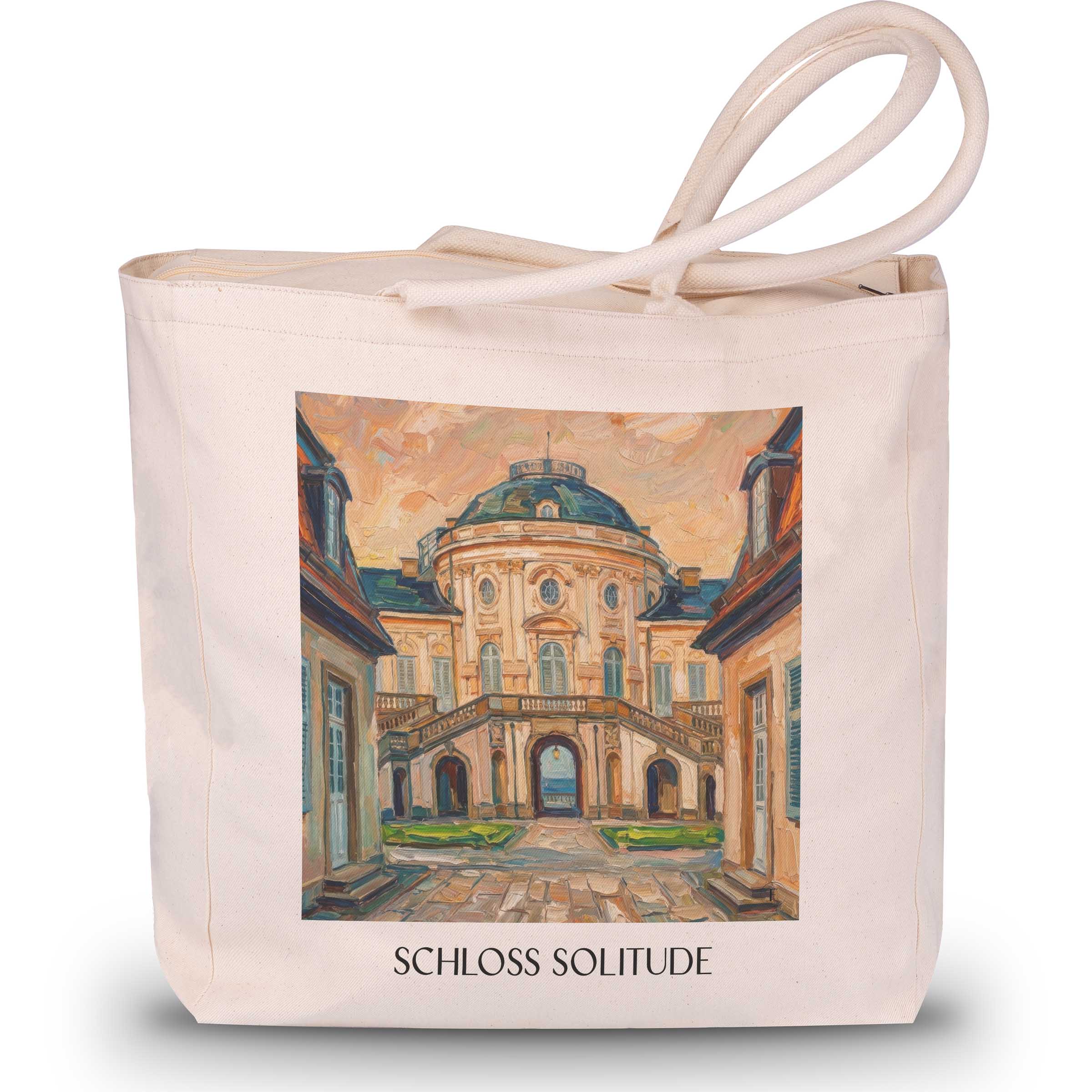 schloss-solitude-stuttgart-deutschland-einkaufstasche-oil-painting-oelgemaelde