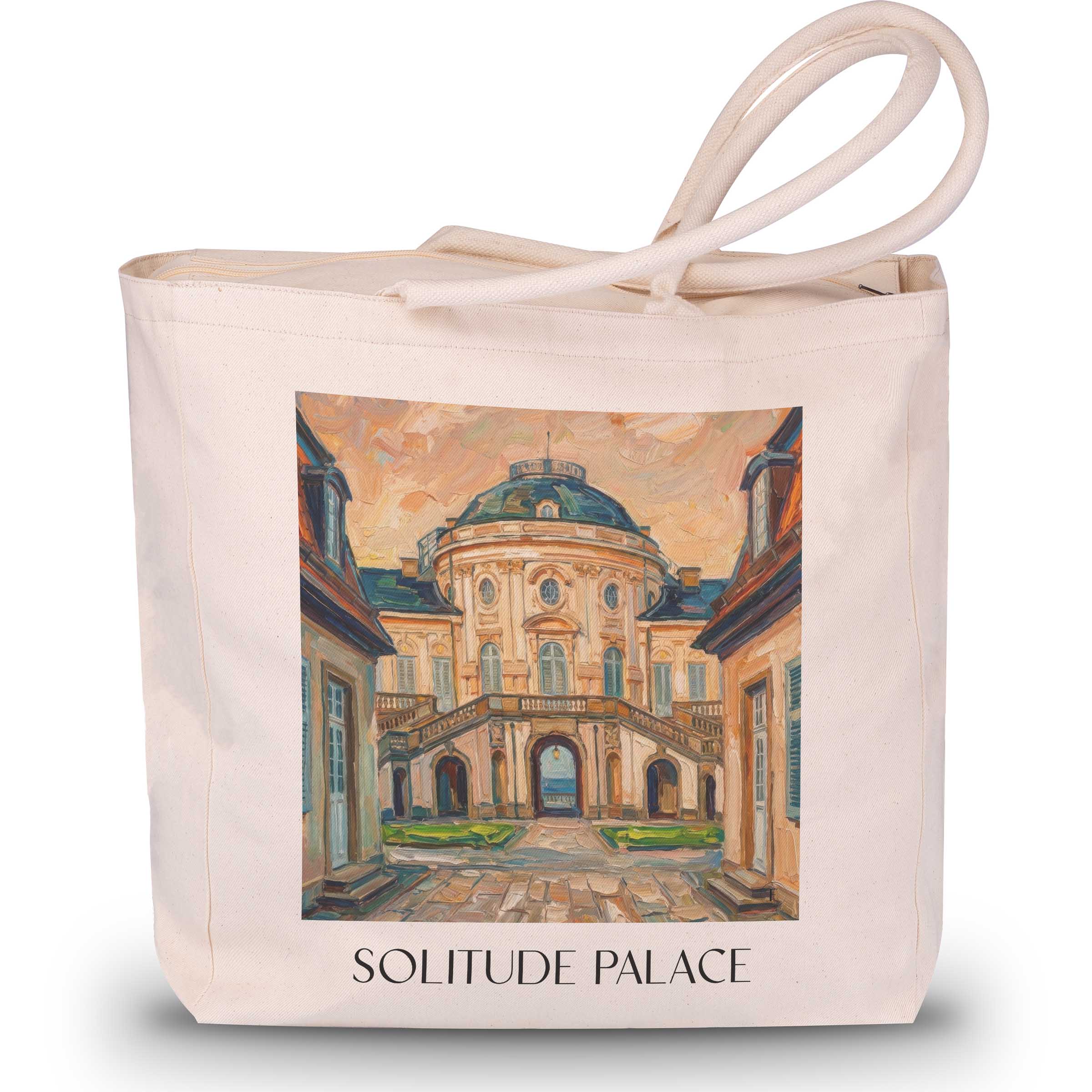 Schloss Solitude Shopping Tasche - Stuttgart - Deutschland Tote Bag - Einkaufstasche im Ölgemälde Stil