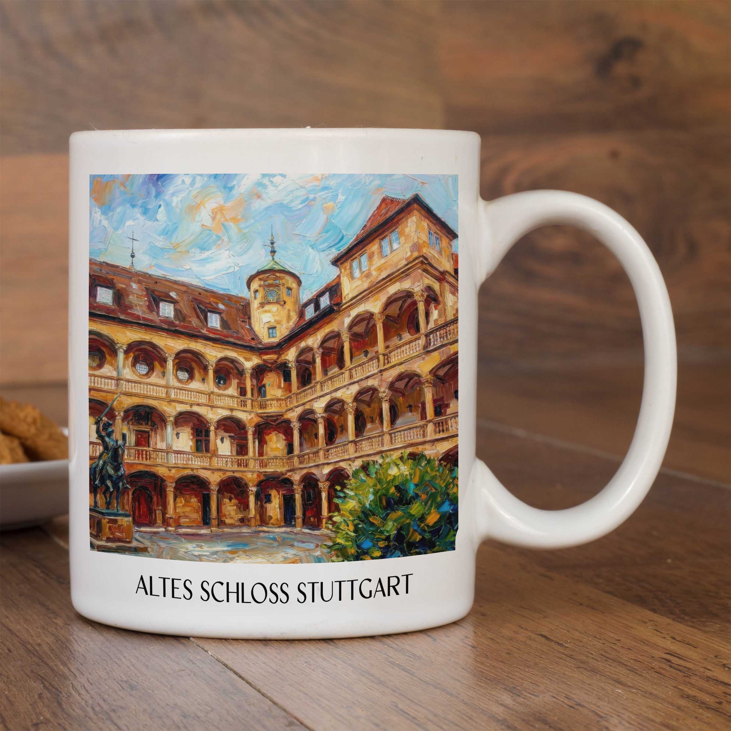 altes-schloss-stuttgart-deutschland-kaffeebecher-oil-painting-oelgemaelde
