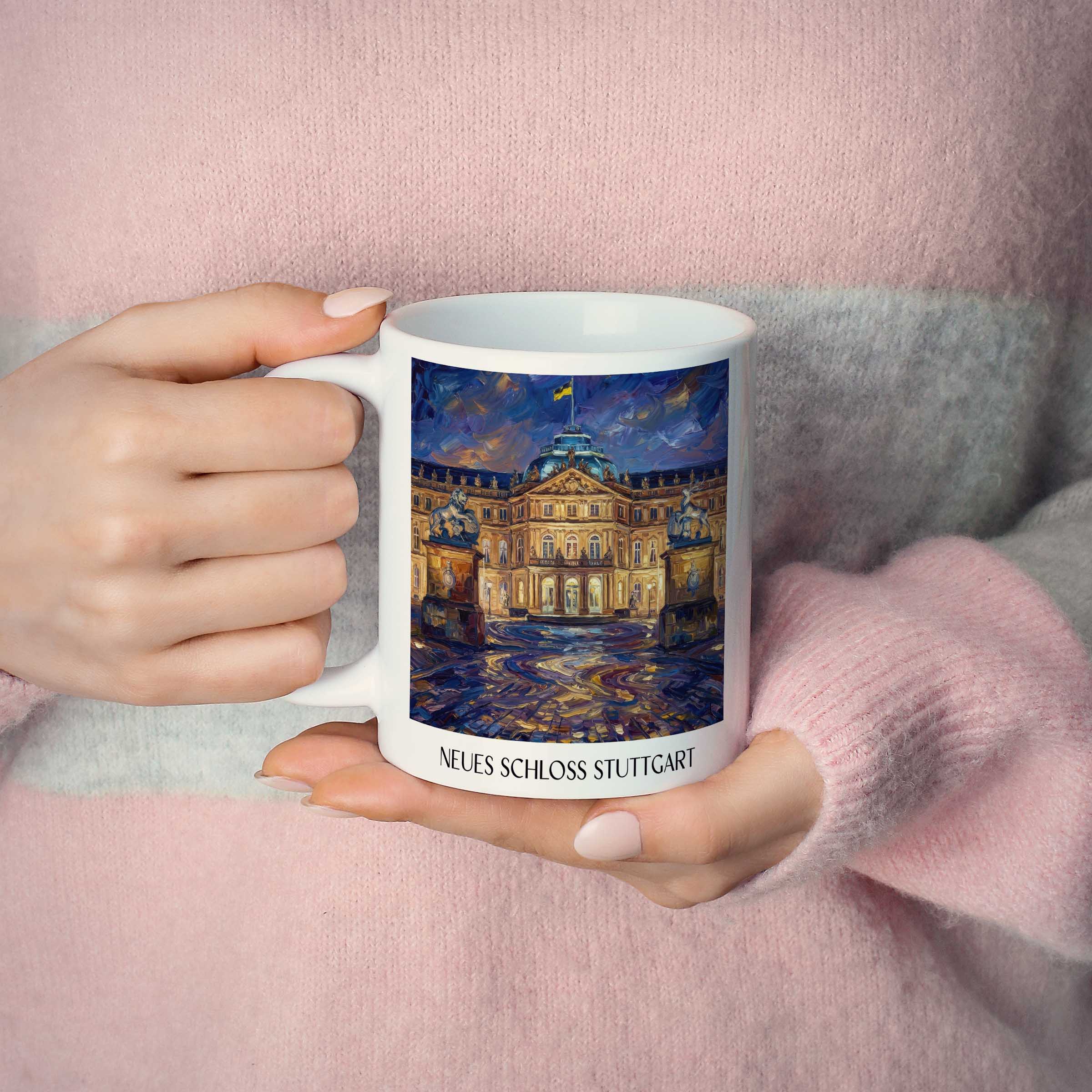 neues-schloss-stuttgart-deutschland-kaffeebecher-oil-painting-oelgemaelde