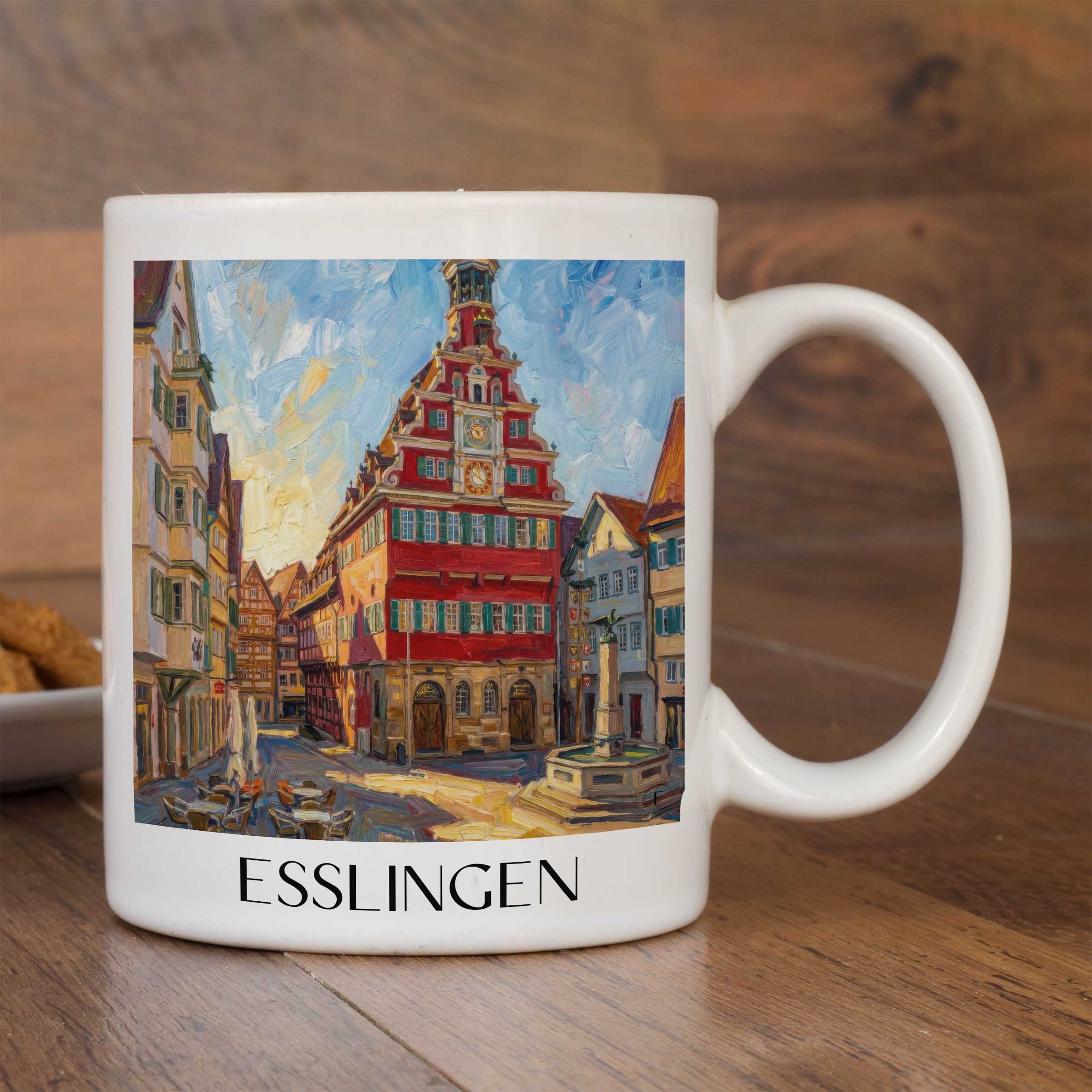 esslingen-deutschland-kaffeebecher-oil-painting-oelgemaelde