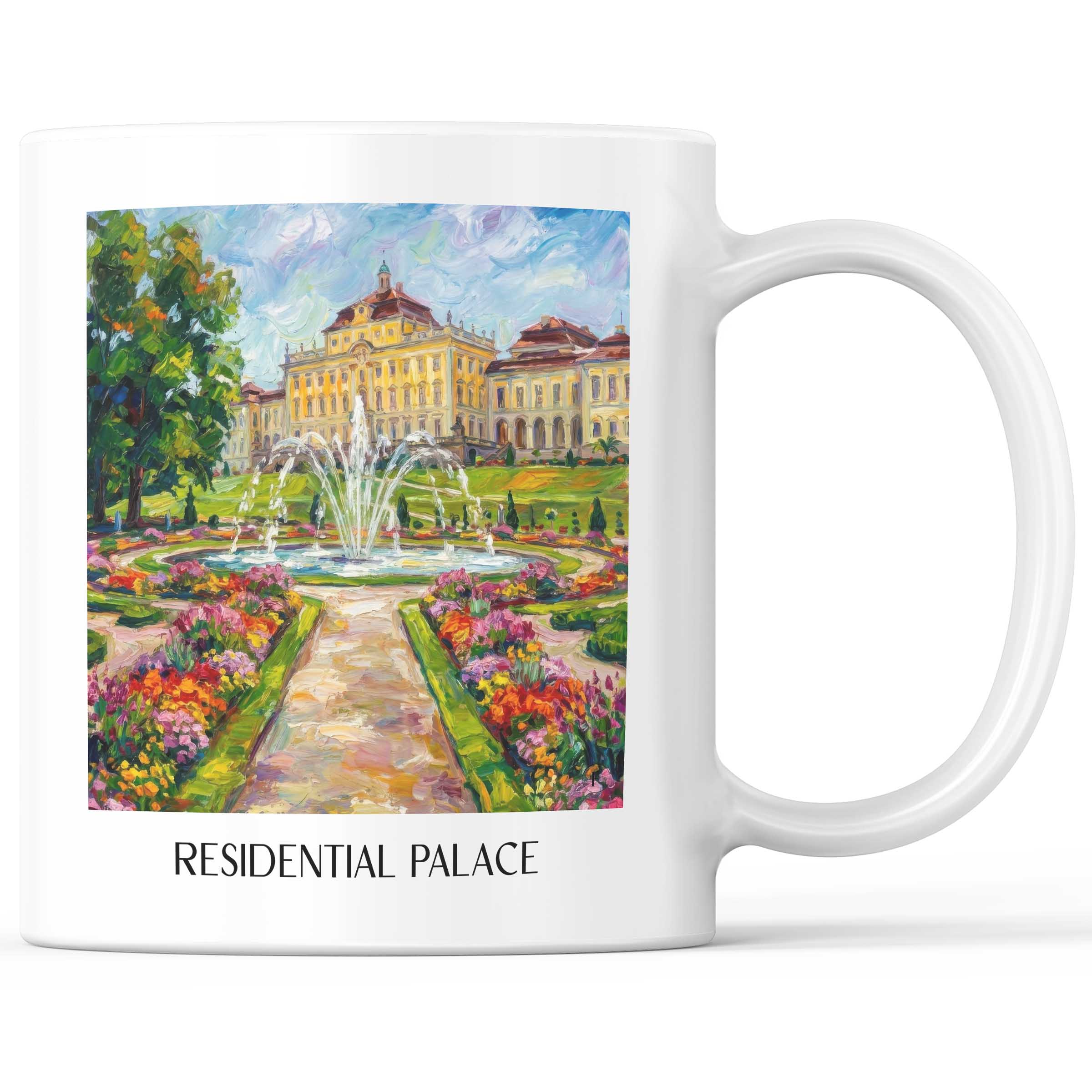 Residenzschloss Kaffeebecher - Ludwigsburg - Deutschland Becher - Kaffeetasse im Ölgemälde Stil
