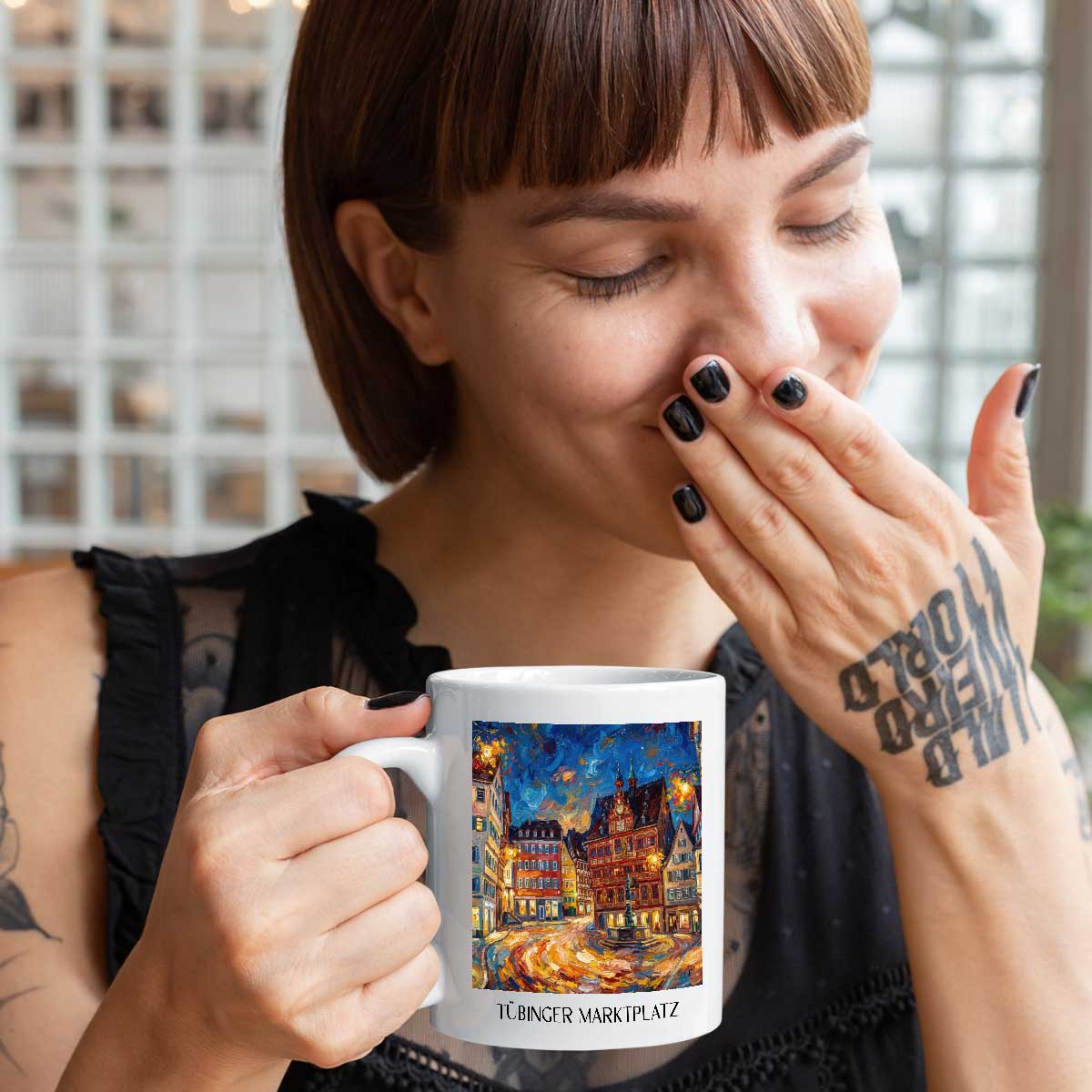 marktplatz-tübingen-deutschland-kaffeebecher-oil-painting-oelgemaelde