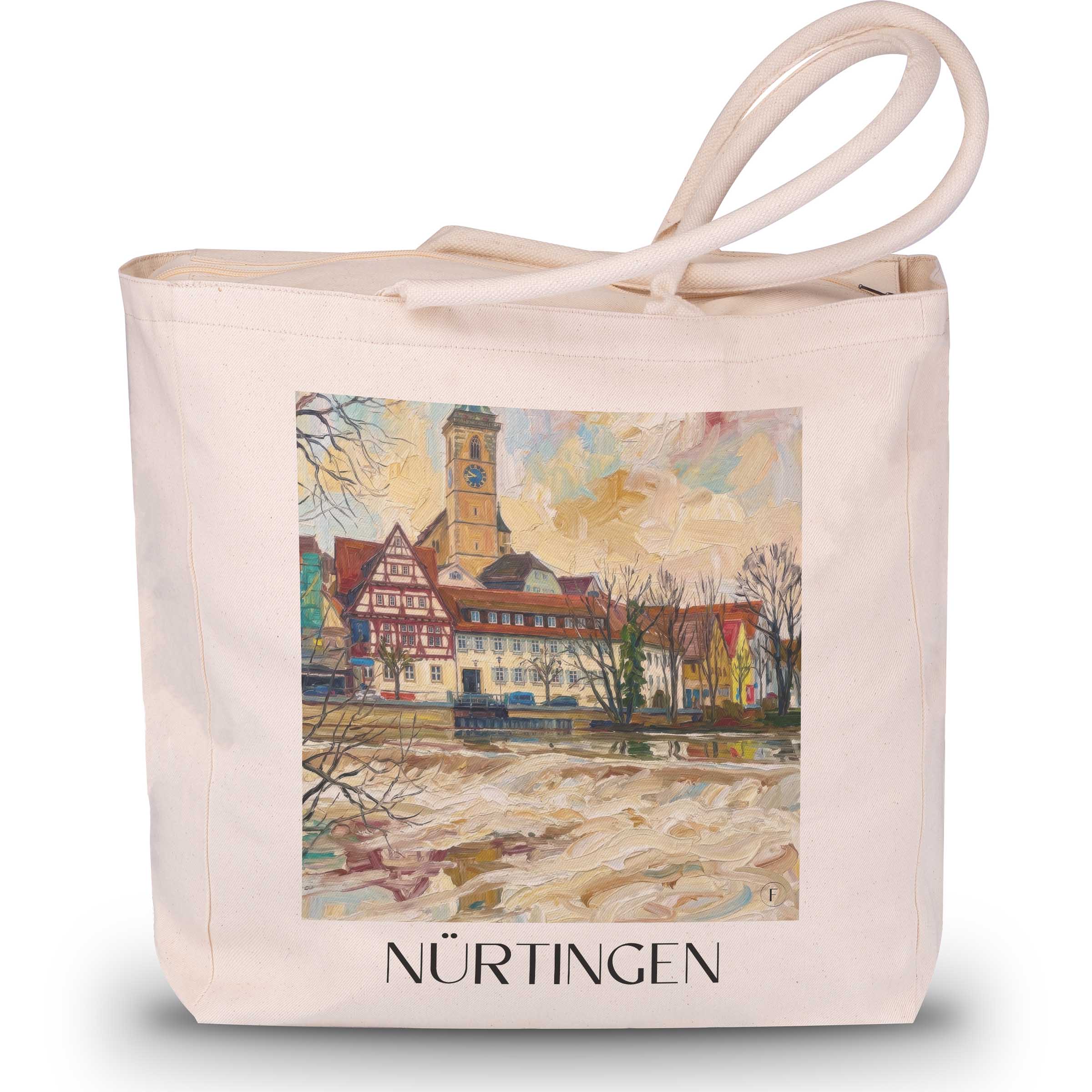 Nürtingen - Deutschland Tote Bag - Einkaufstasche im Ölgemälde Stil