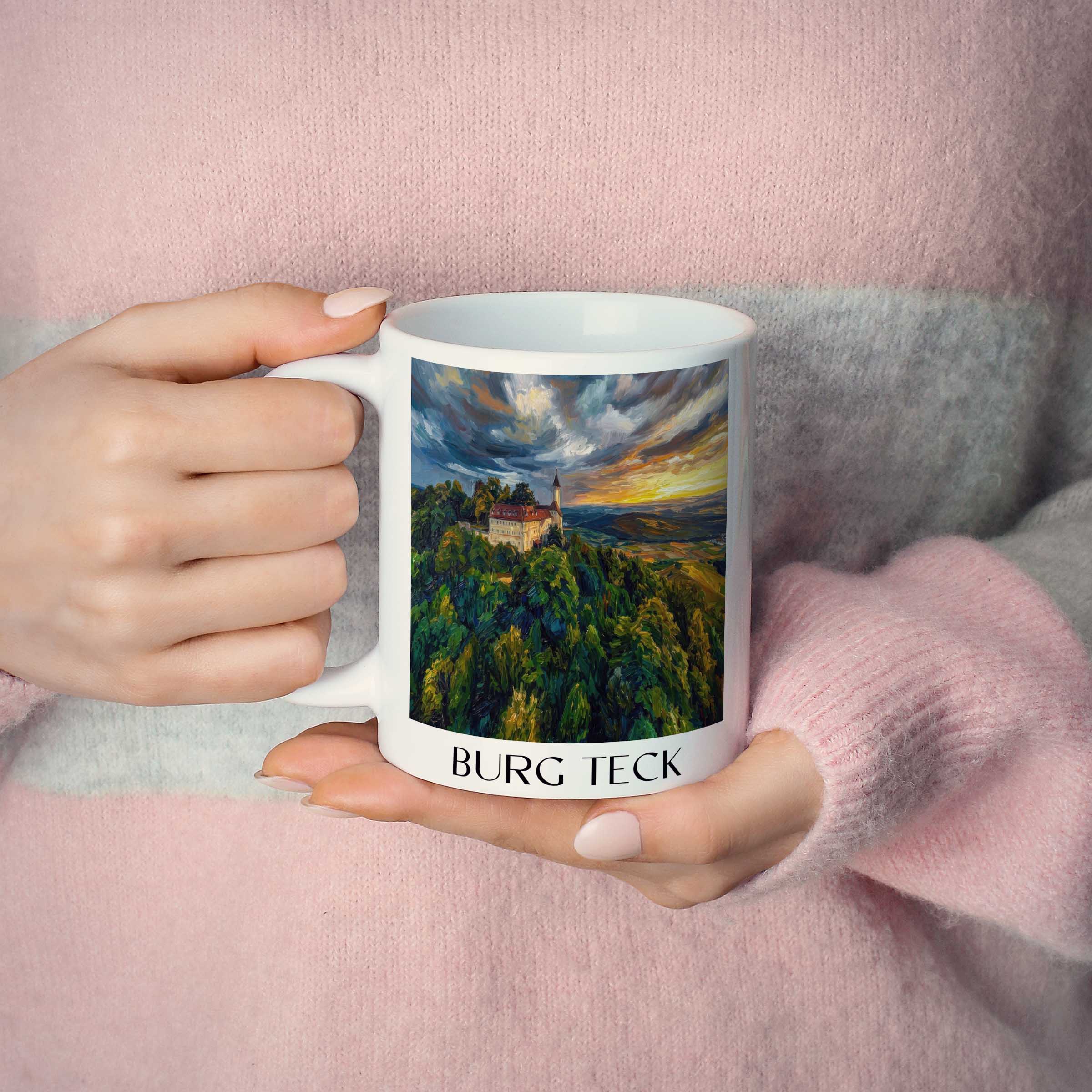 burg-teck-schwäbische-alb-deutschland-kaffeebecher-oil-painting-oelgemaelde