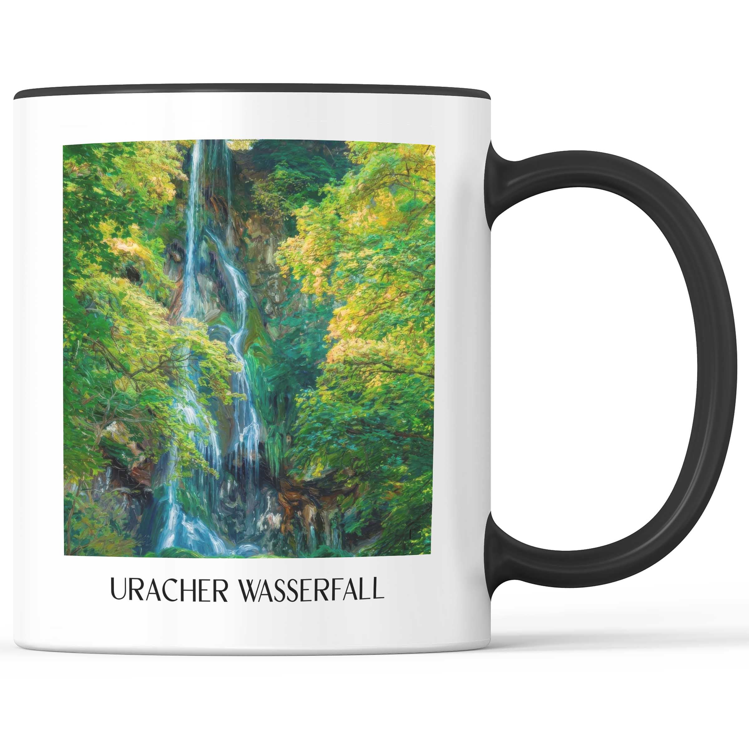uracher-wasserfall-schwäbische-alb-deutschland-kaffeebecher-oil-painting-oelgemaelde