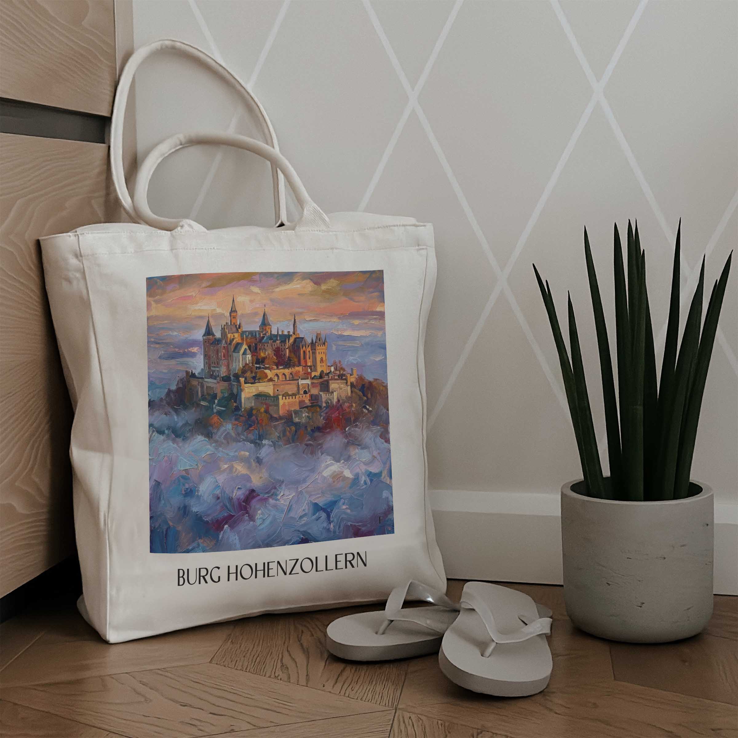 burg-hohenzollern-schwäbische-alb-deutschland-einkaufstasche-oil-painting-oelgemaelde