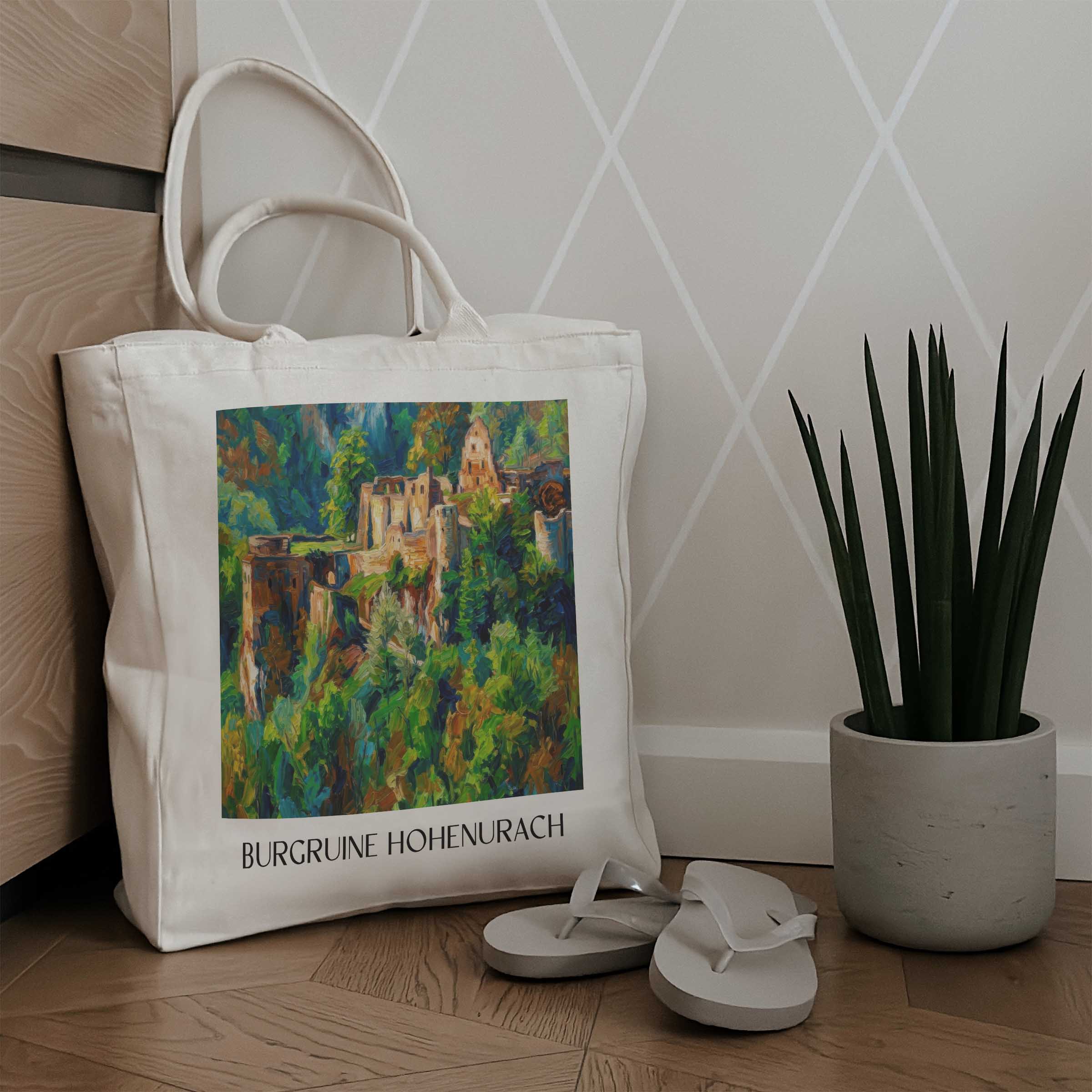 burgruine-hohenurach-schwäbische-alb-deutschland-einkaufstasche-oil-painting-oelgemaelde