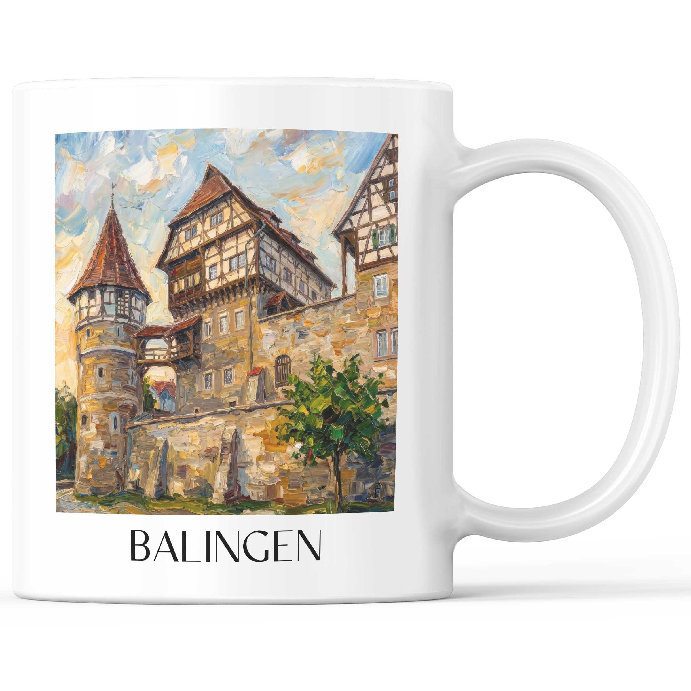 Balingen - Deutschland Becher - Kaffeetasse im Ölgemälde Stil