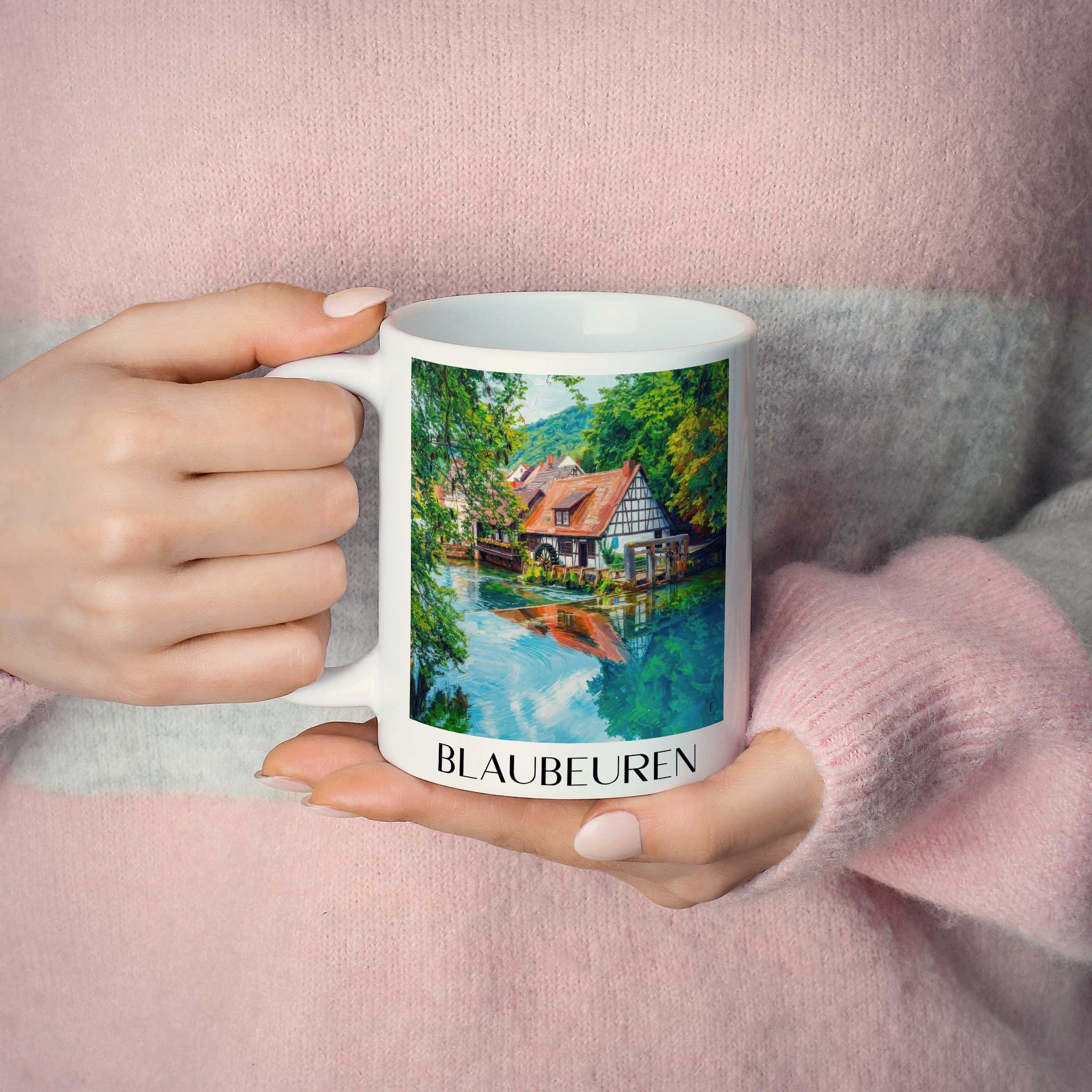 blaubeuren-deutschland-kaffeebecher-oil-painting-oelgemaelde