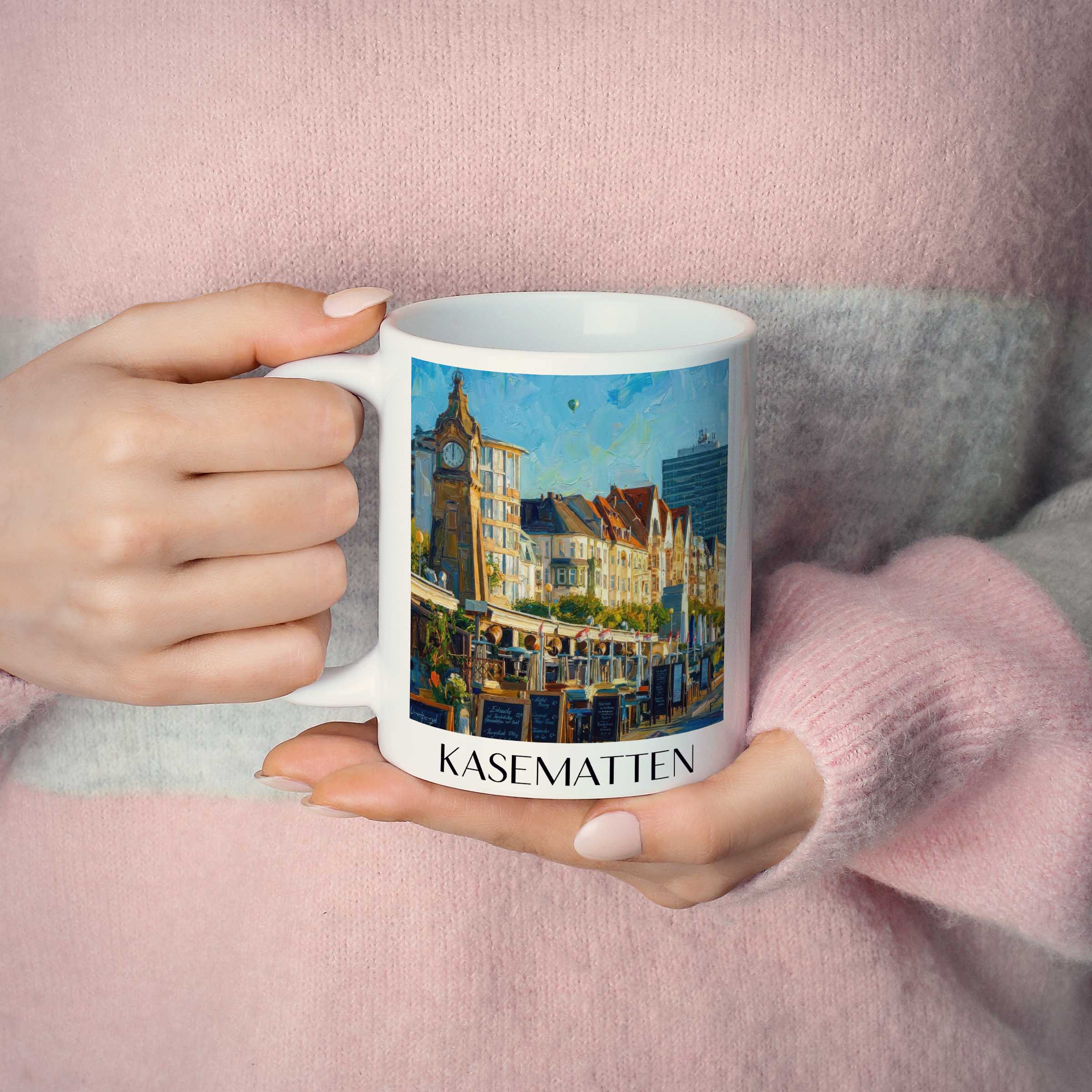 kasematten-düsseldorf-deutschland-kaffeebecher-oil-painting-oelgemaelde