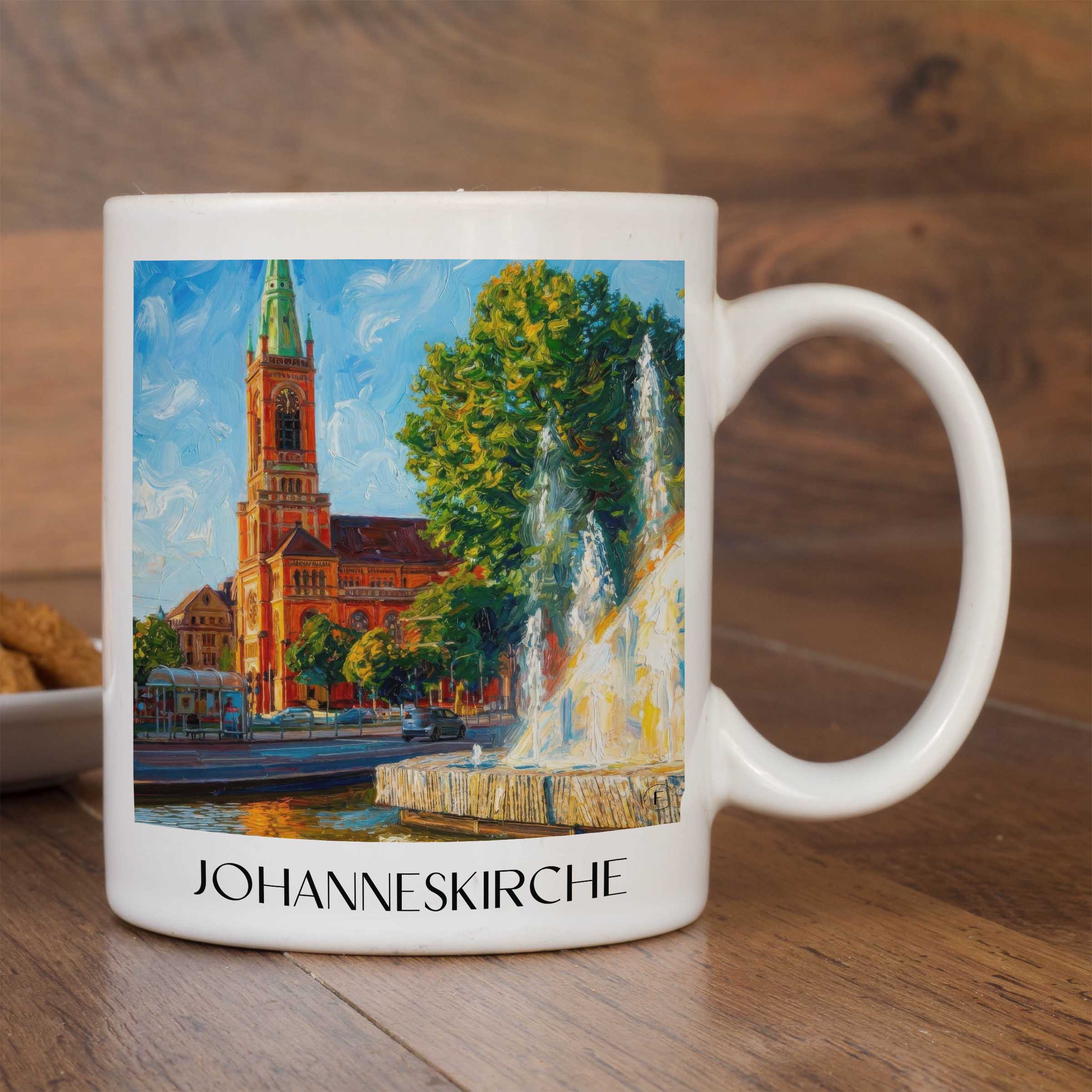 johanneskirche-düsseldorf-deutschland-kaffeebecher-oil-painting-oelgemaelde