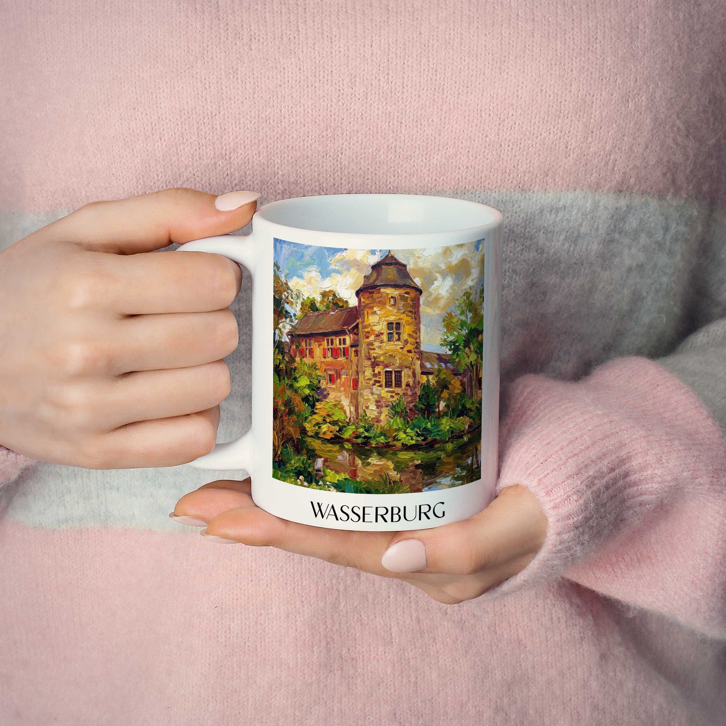 wasserburg--ratingen-deutschland-kaffeebecher-oil-painting-oelgemaelde