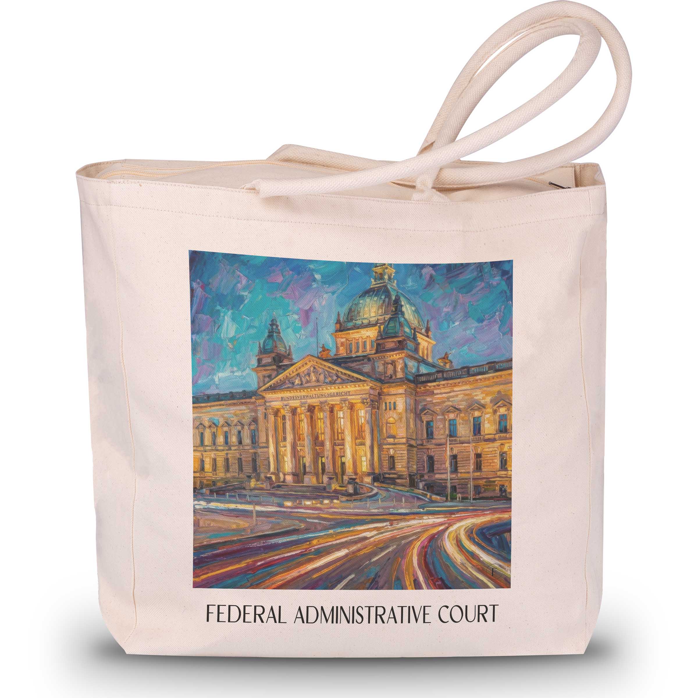 Bundesverwaltungsgericht Shopping Tasche - Leipzig - Deutschland Tote Bag - Einkaufstasche im Ölgemälde Stil