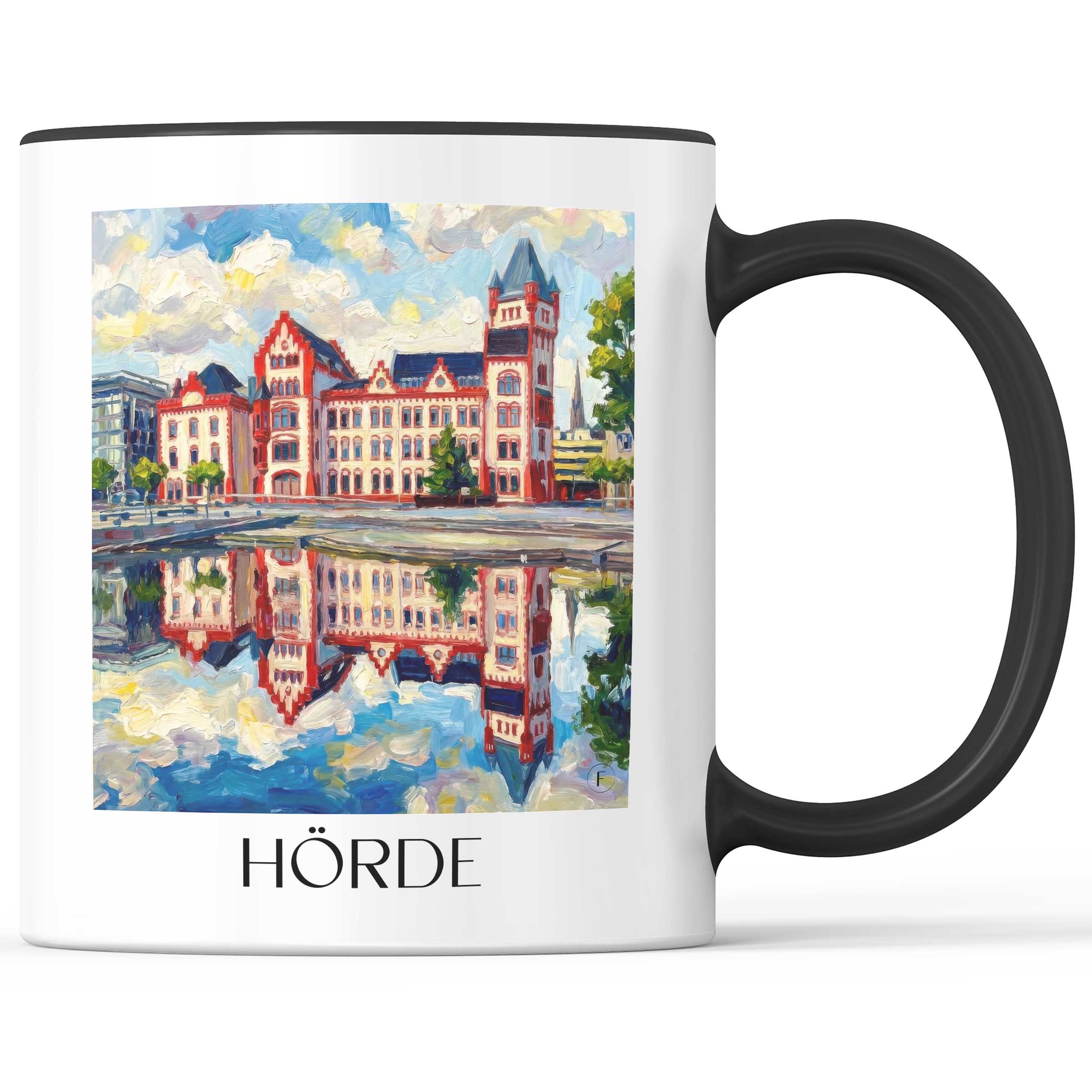 Hörde Kaffeebecher - Dortmund - Deutschland Becher - Kaffeetasse im Ölgemälde Stil