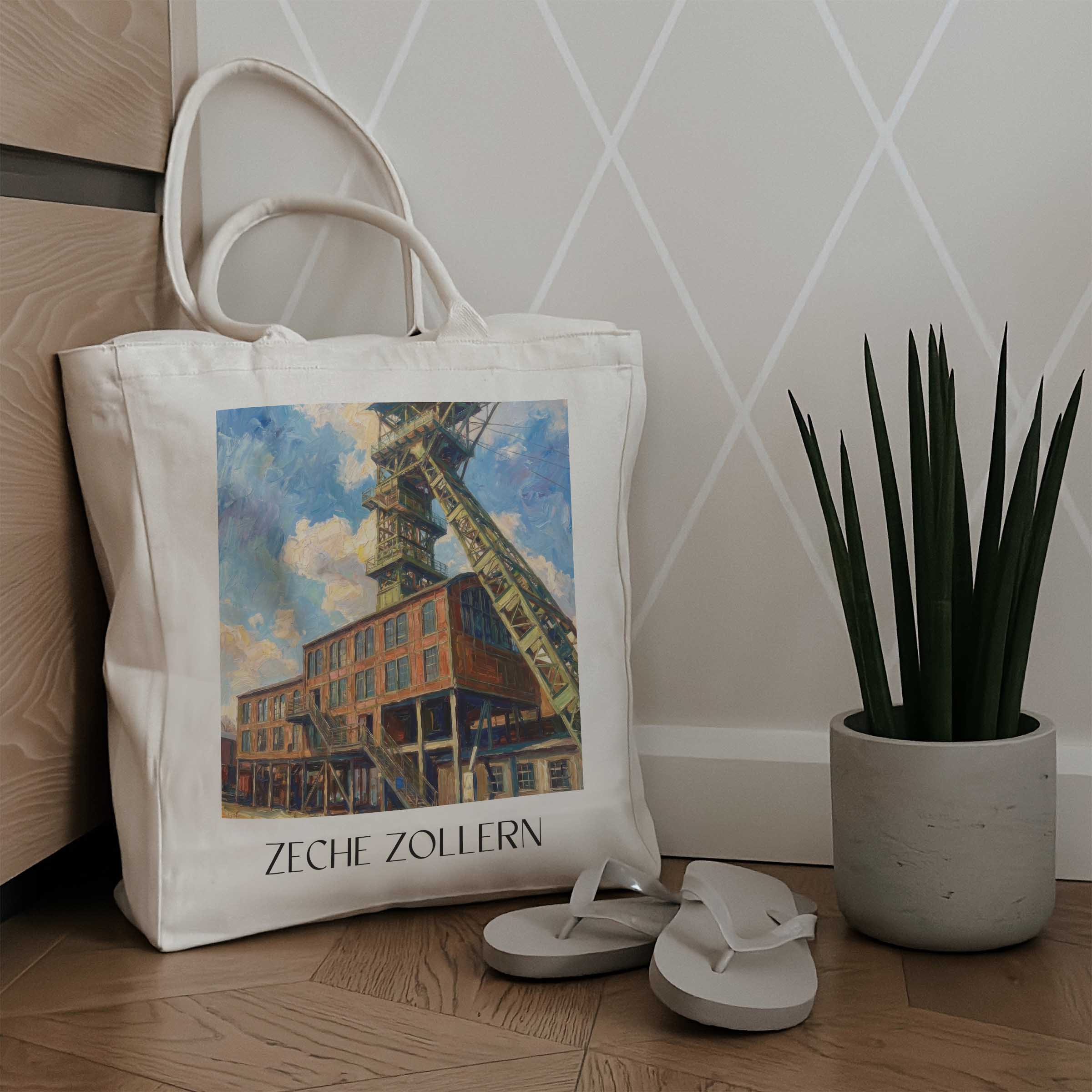 zeche-zollern-dortmund-deutschland-einkaufstasche-oil-painting-oelgemaelde
