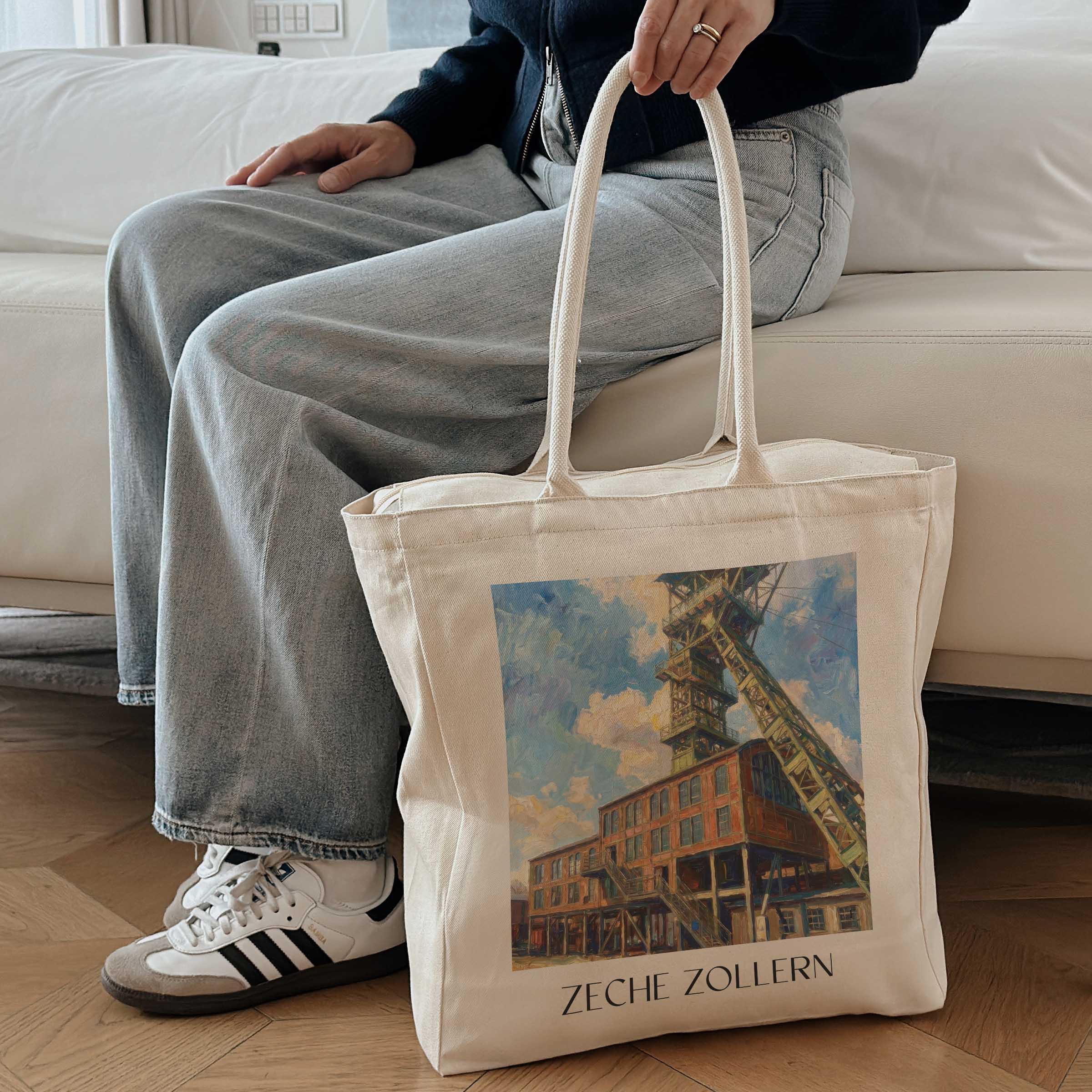 zeche-zollern-dortmund-deutschland-einkaufstasche-oil-painting-oelgemaelde