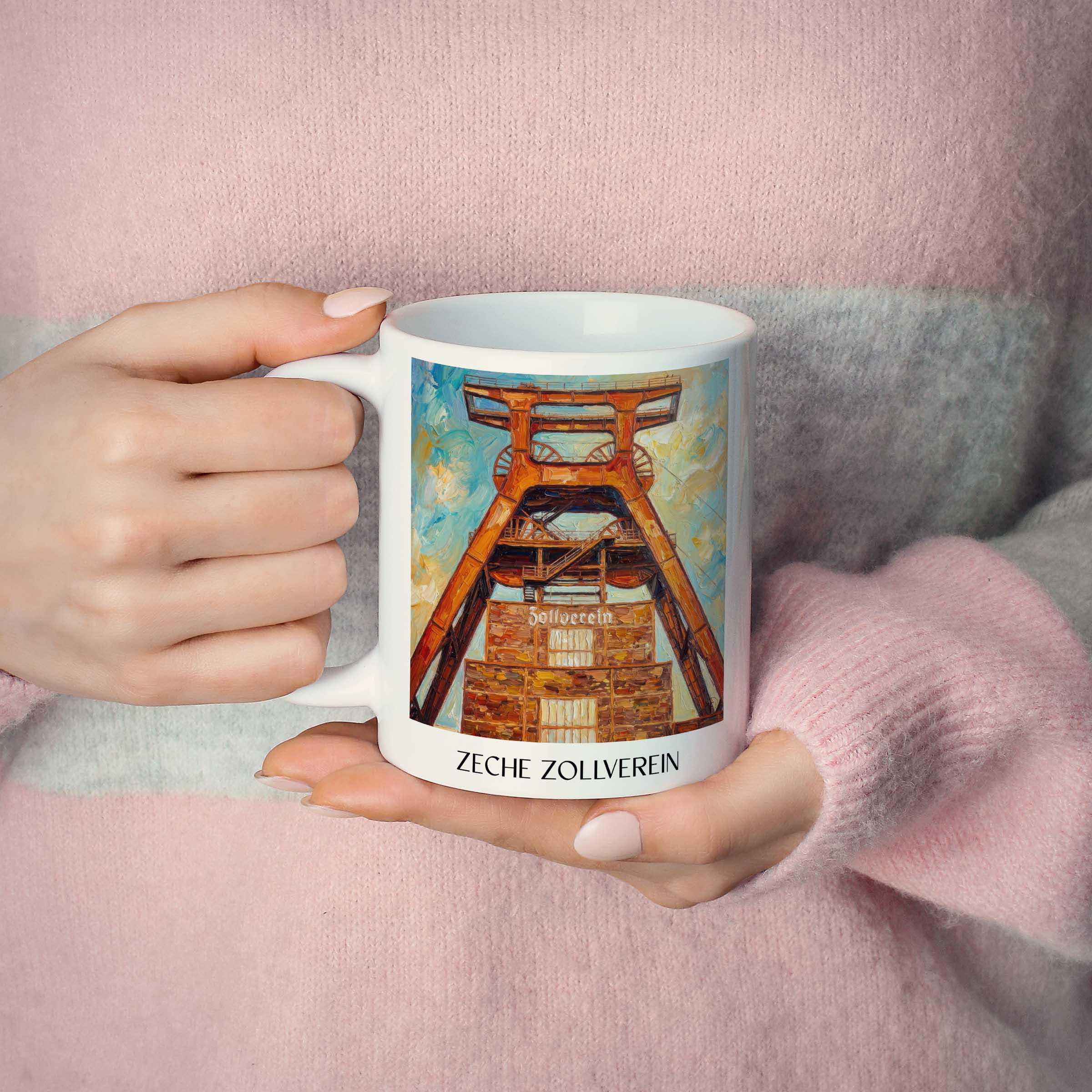 zeche-zollverein-essen-deutschland-kaffeebecher-oil-painting-oelgemaelde