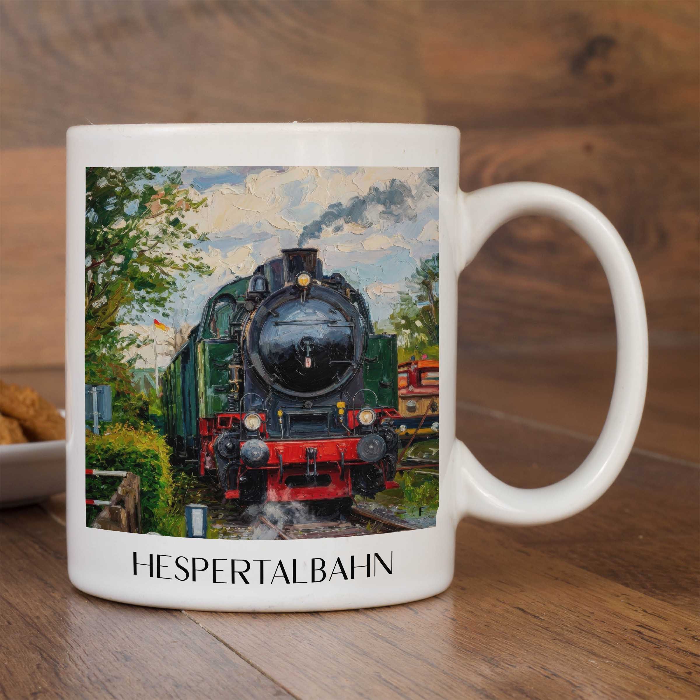 hespertalbahn-essen-deutschland-kaffeebecher-oil-painting-oelgemaelde