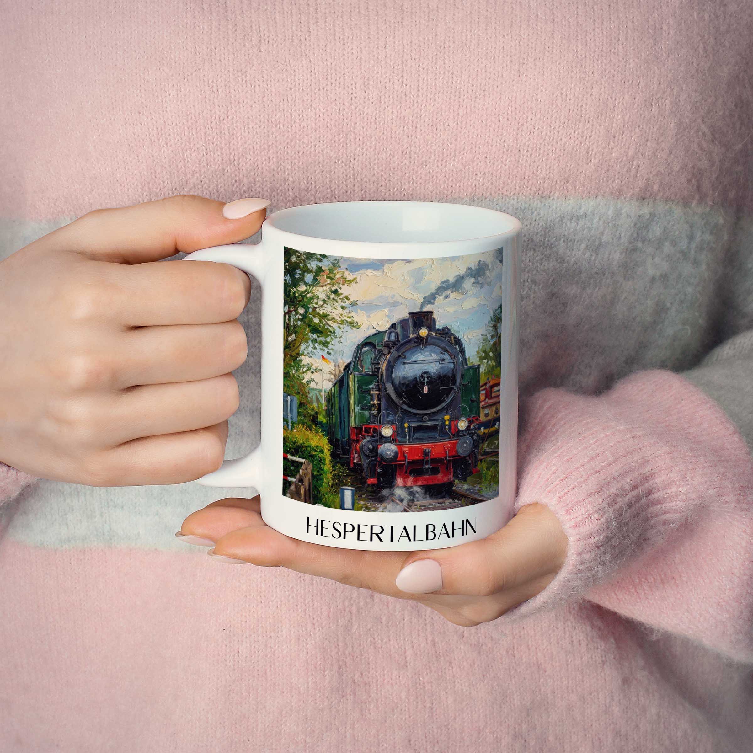 hespertalbahn-essen-deutschland-kaffeebecher-oil-painting-oelgemaelde