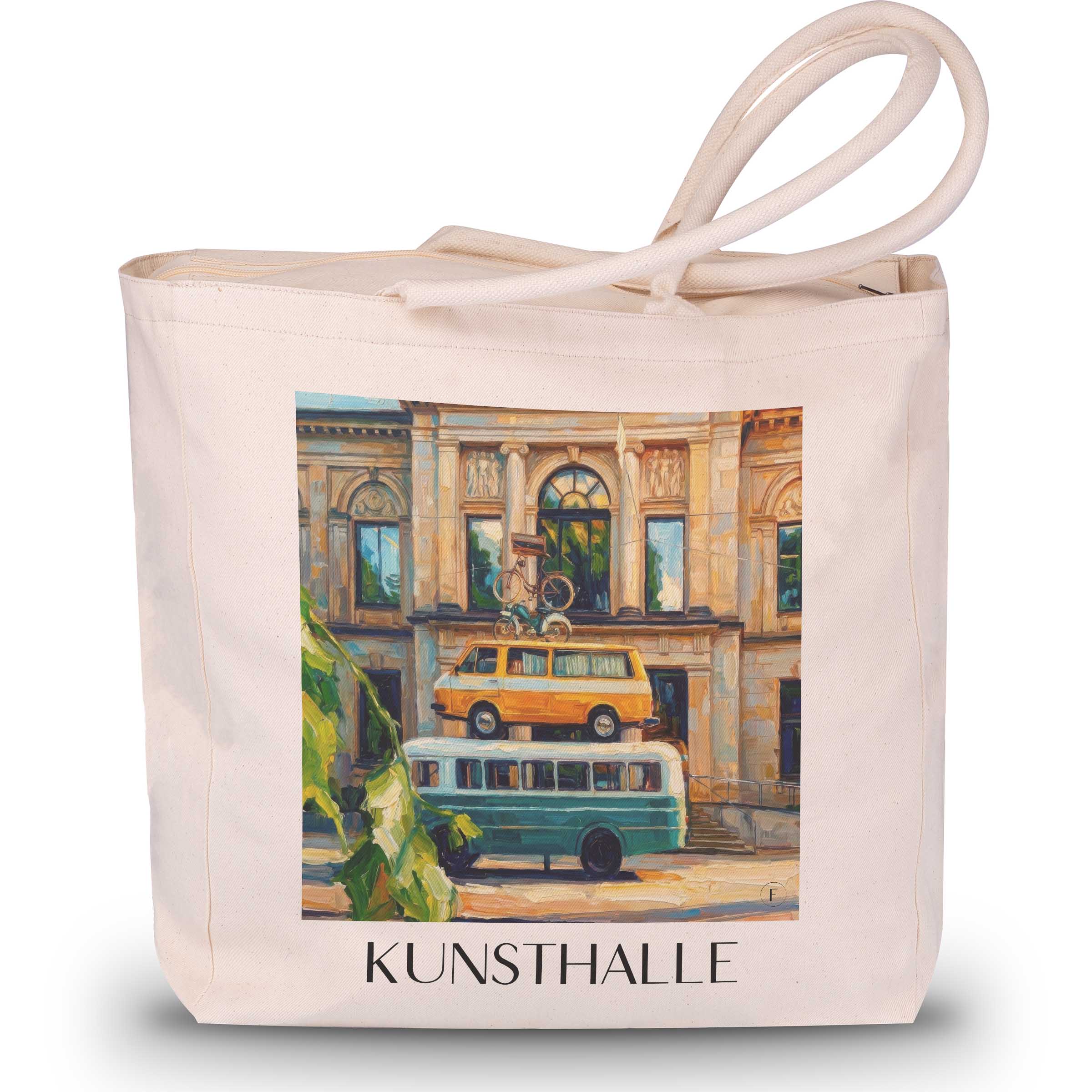 Kunsthalle Shopping Tasche - Bremen - Deutschland Tote Bag - Einkaufstasche im Ölgemälde Stil
