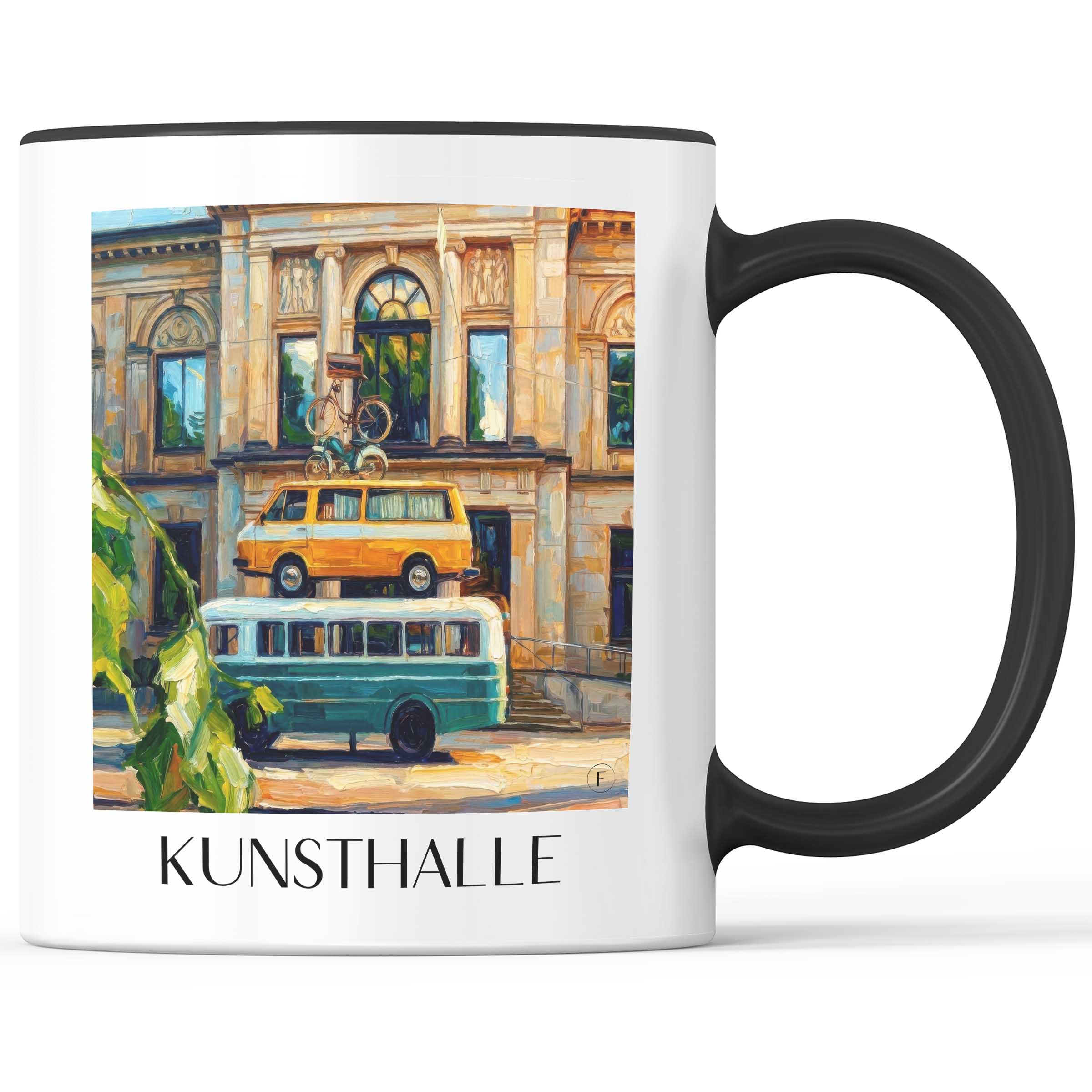 Kunsthalle Kaffeebecher - Bremen - Deutschland Becher - Kaffeetasse im Ölgemälde Stil