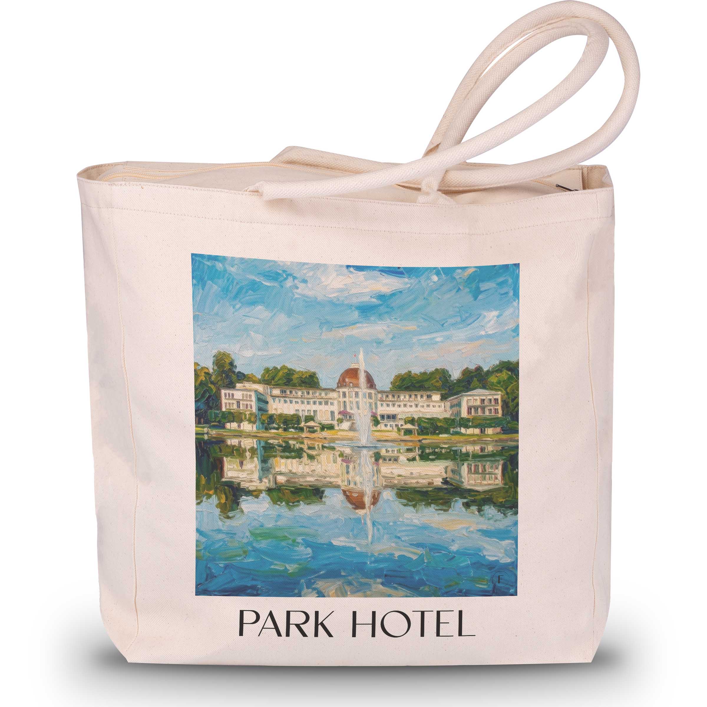 Parkhotel Shopping Tasche - Bremen - Deutschland Tote Bag - Einkaufstasche im Ölgemälde Stil