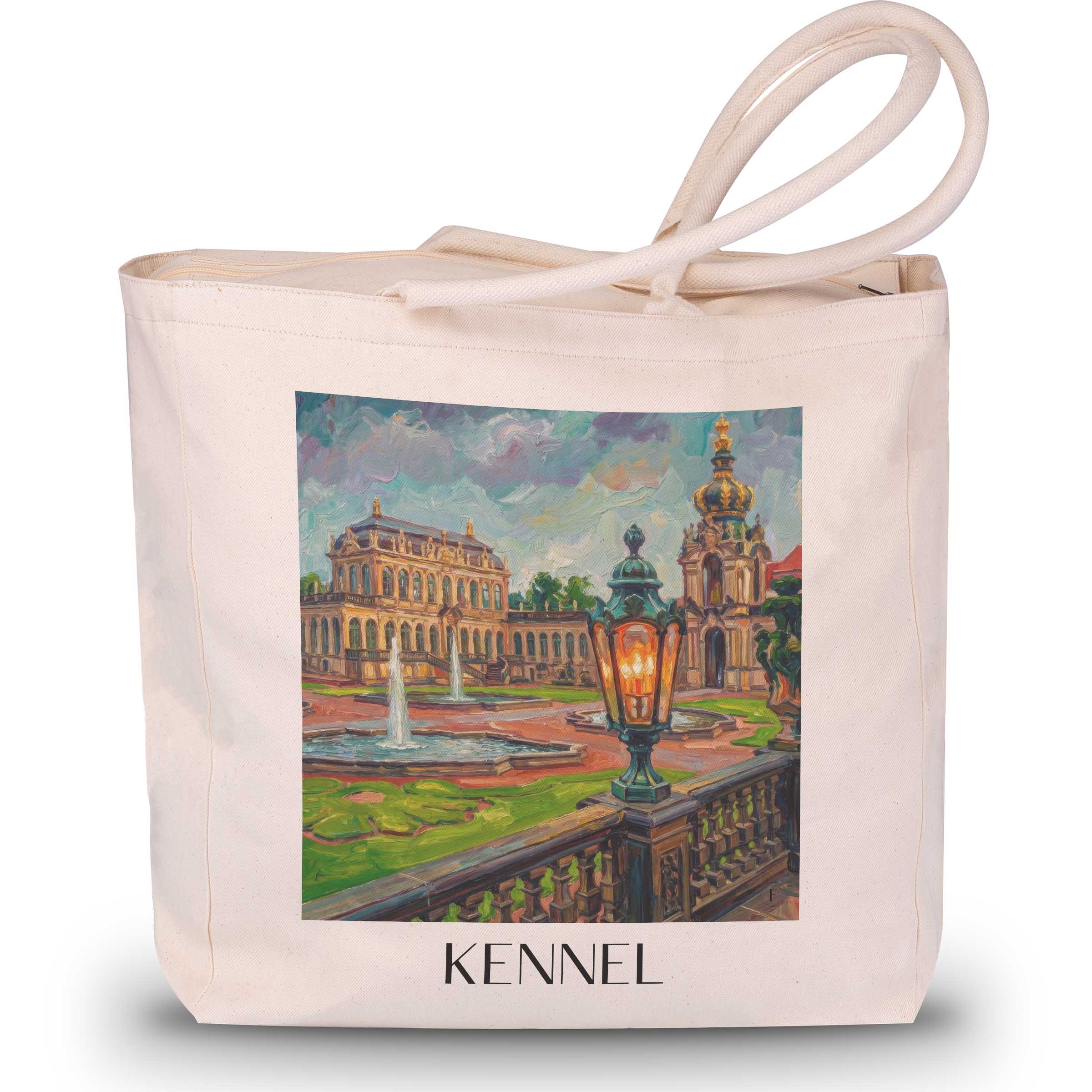Zwinger Shopping Tasche - Dresden - Deutschland Tote Bag - Einkaufstasche im Ölgemälde Stil