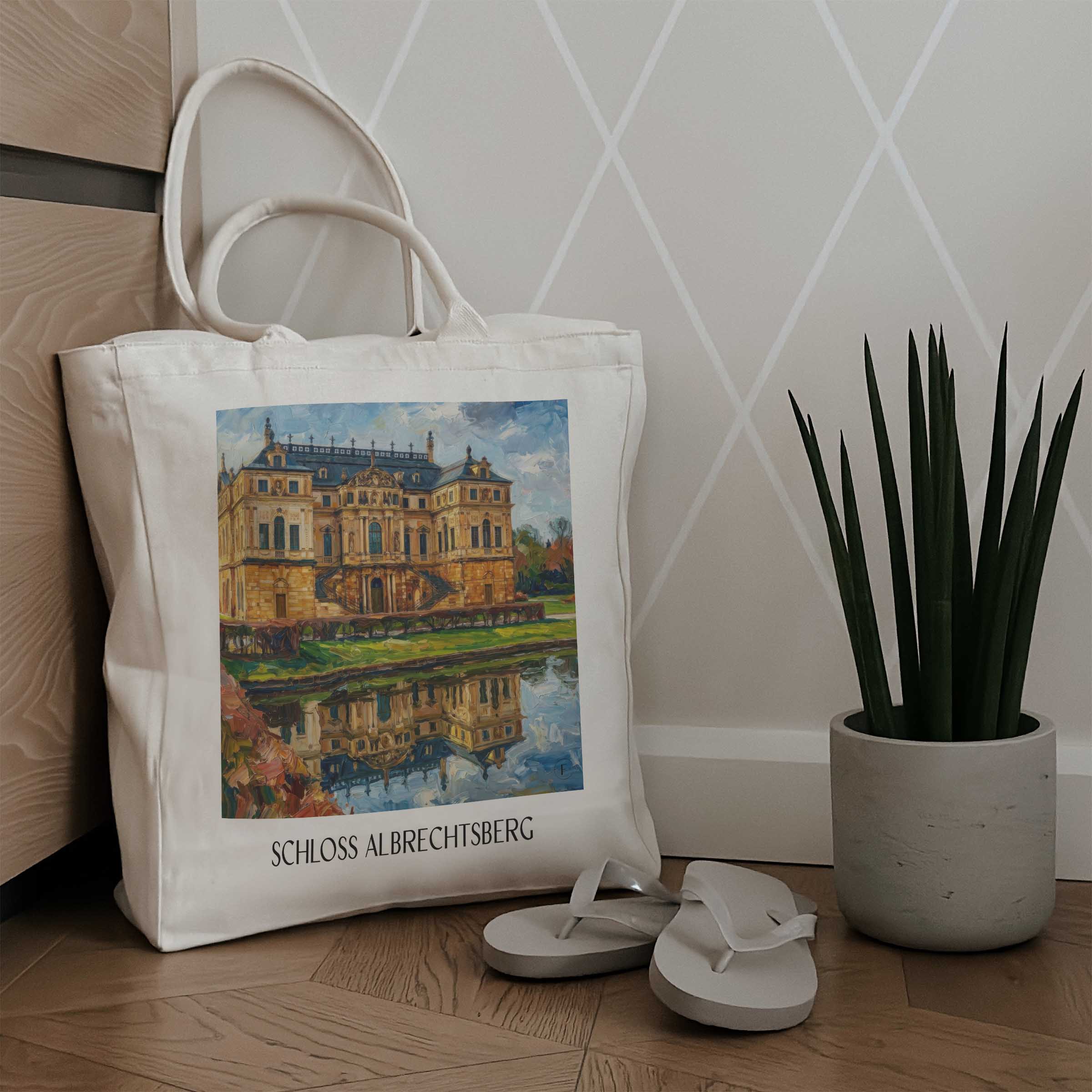 schloss-albrechtsberg-dresden-deutschland-einkaufstasche-oil-painting-oelgemaelde