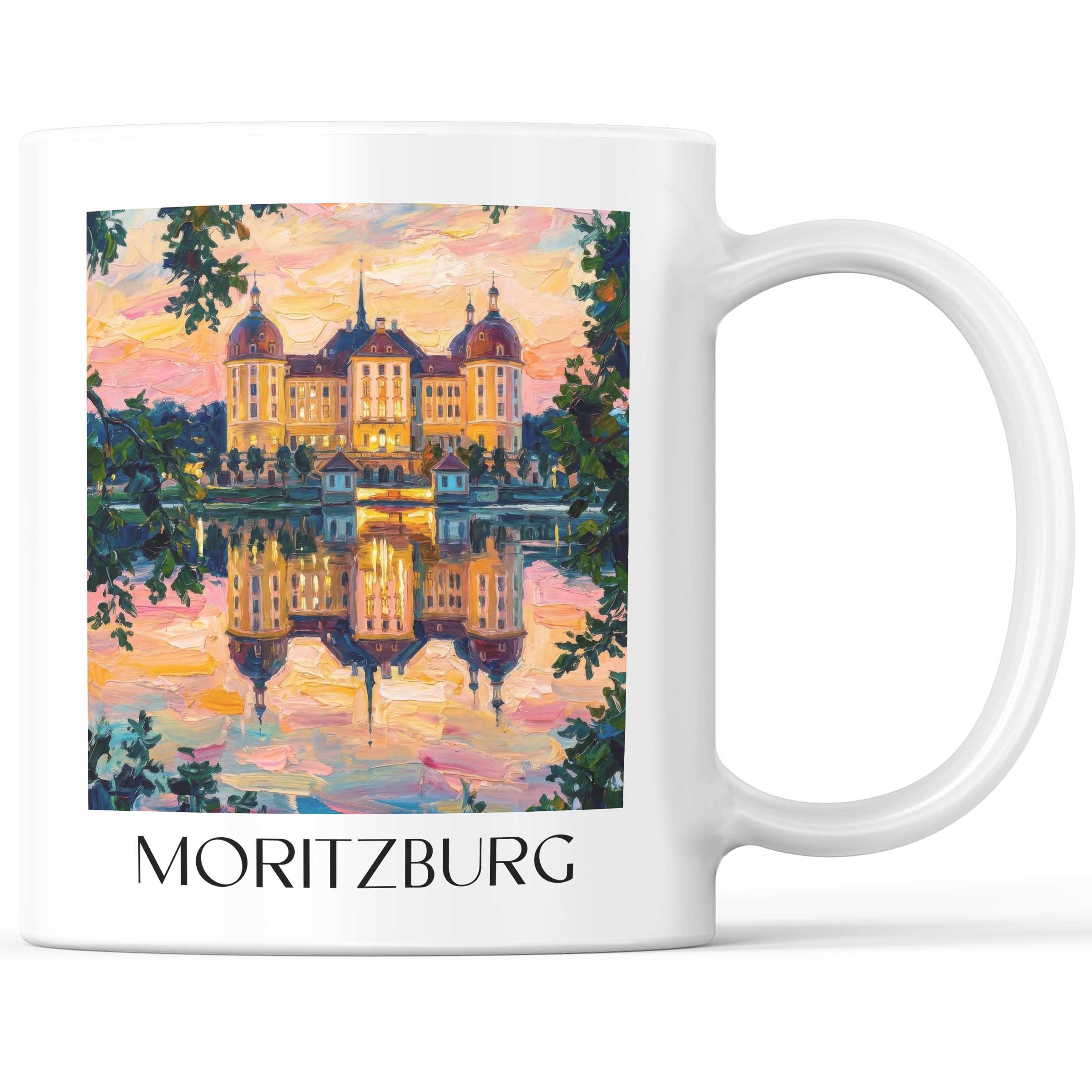 Moritzburg - Deutschland Becher - Kaffeetasse im Ölgemälde Stil