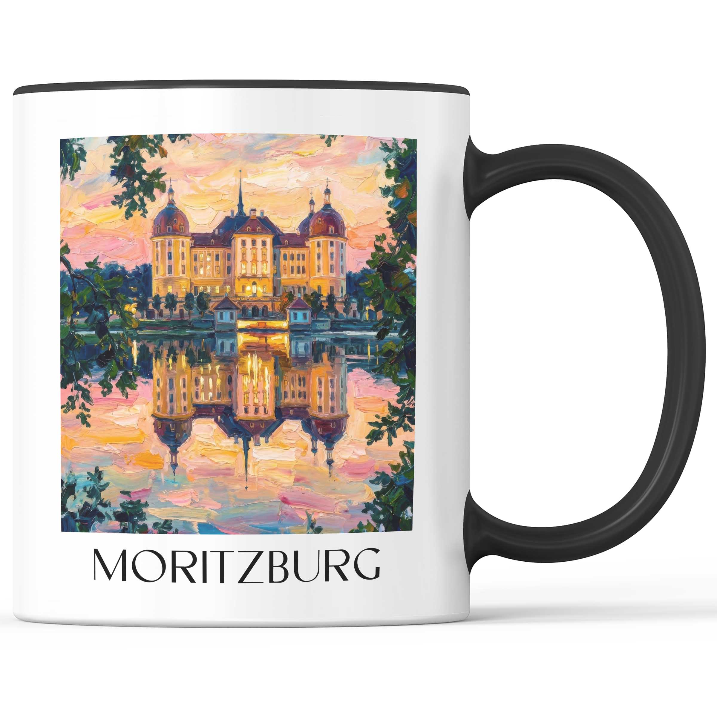Moritzburg - Deutschland Becher - Kaffeetasse im Ölgemälde Stil