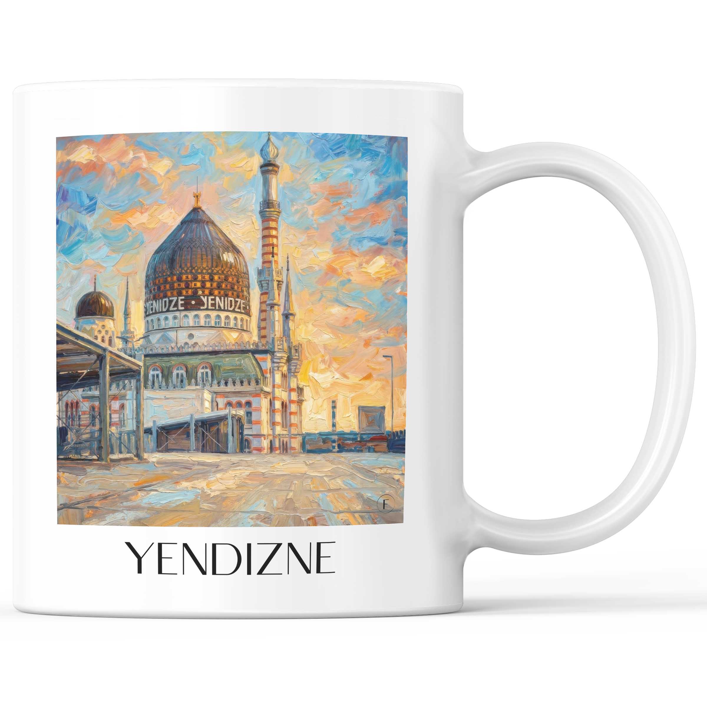 Yendizne Kaffeebecher - Dresden - Deutschland Becher - Kaffeetasse im Ölgemälde Stil