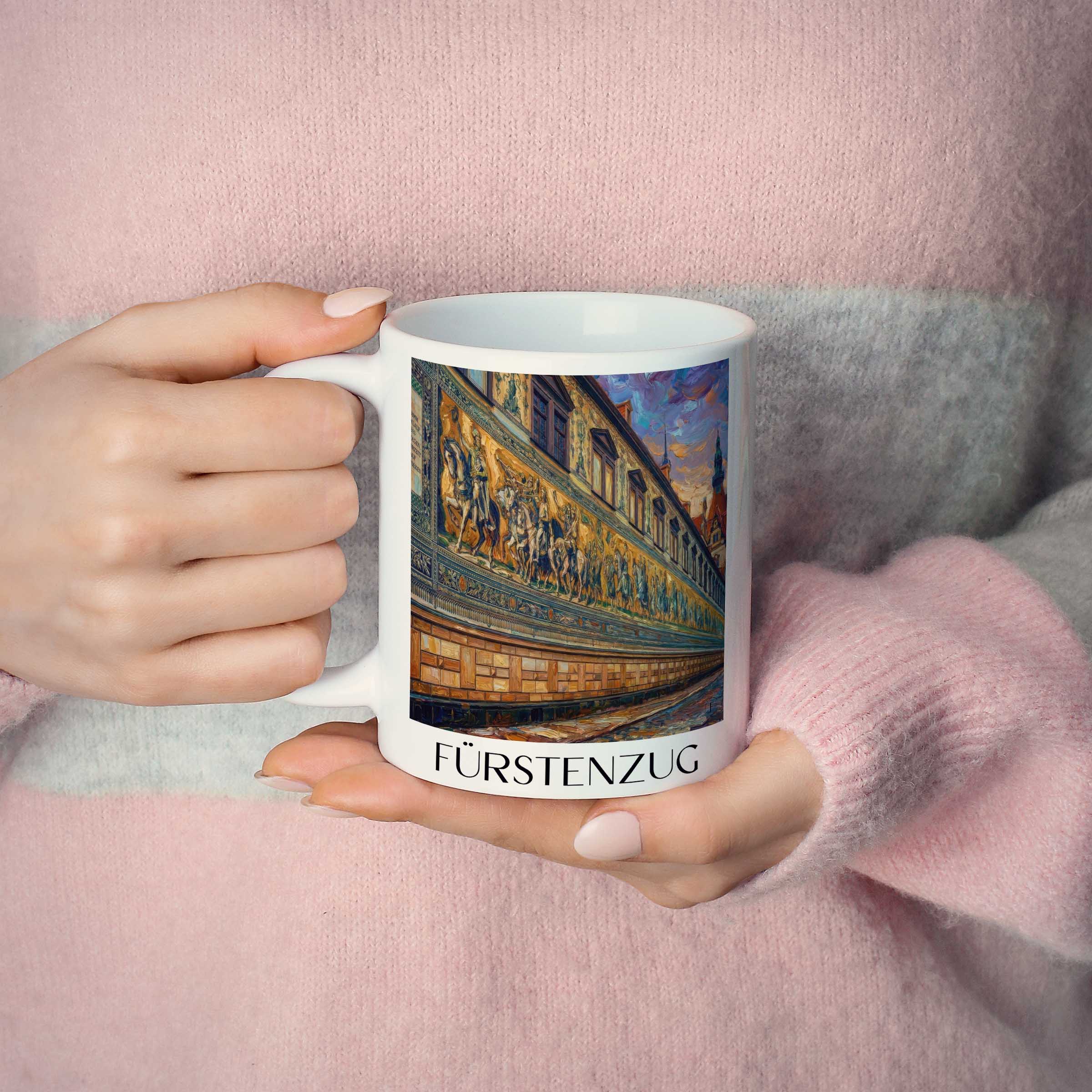 fürstenzug-dresden-deutschland-kaffeebecher-oil-painting-oelgemaelde