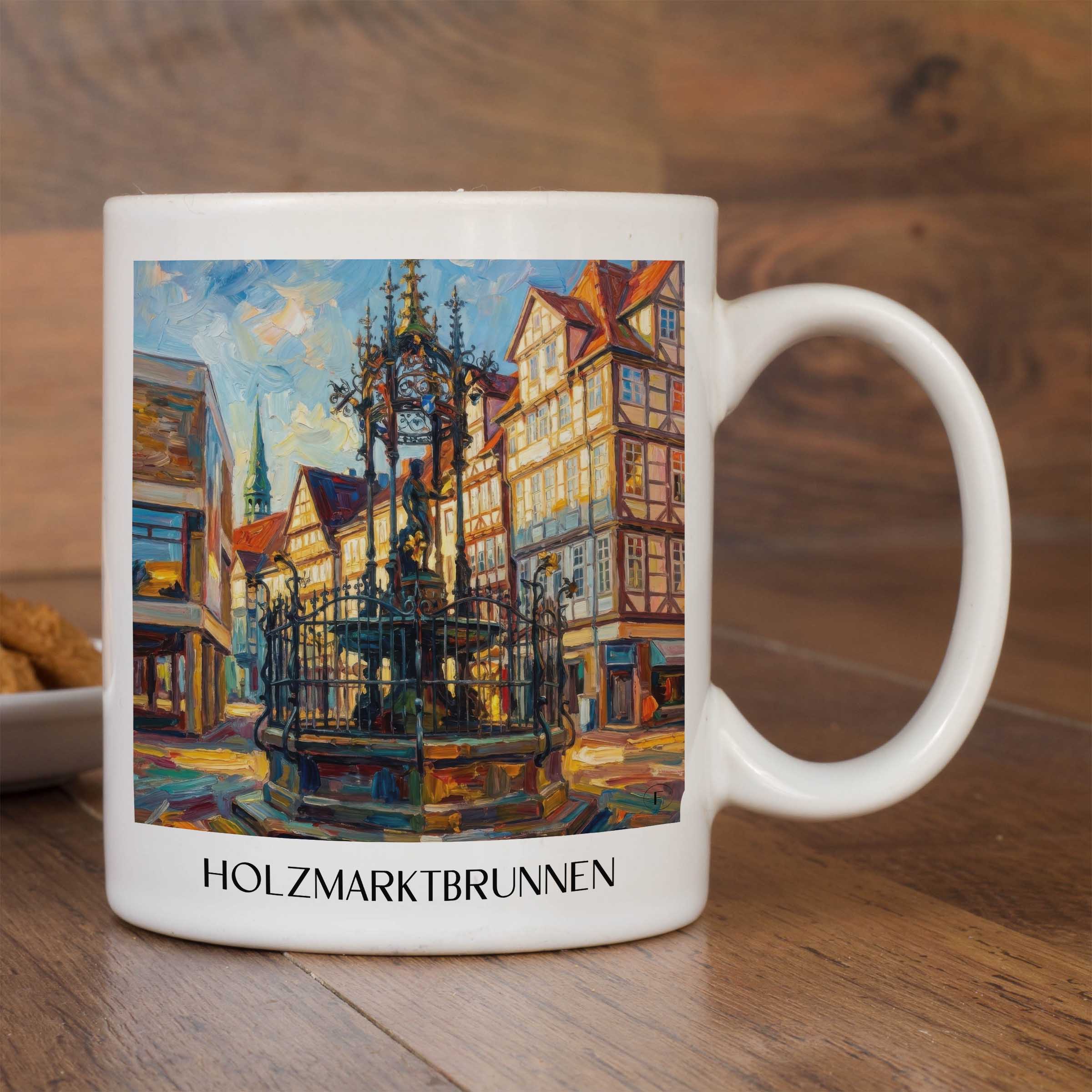 holzmarktbrunnen-hannover-deutschland-kaffeebecher-oil-painting-oelgemaelde