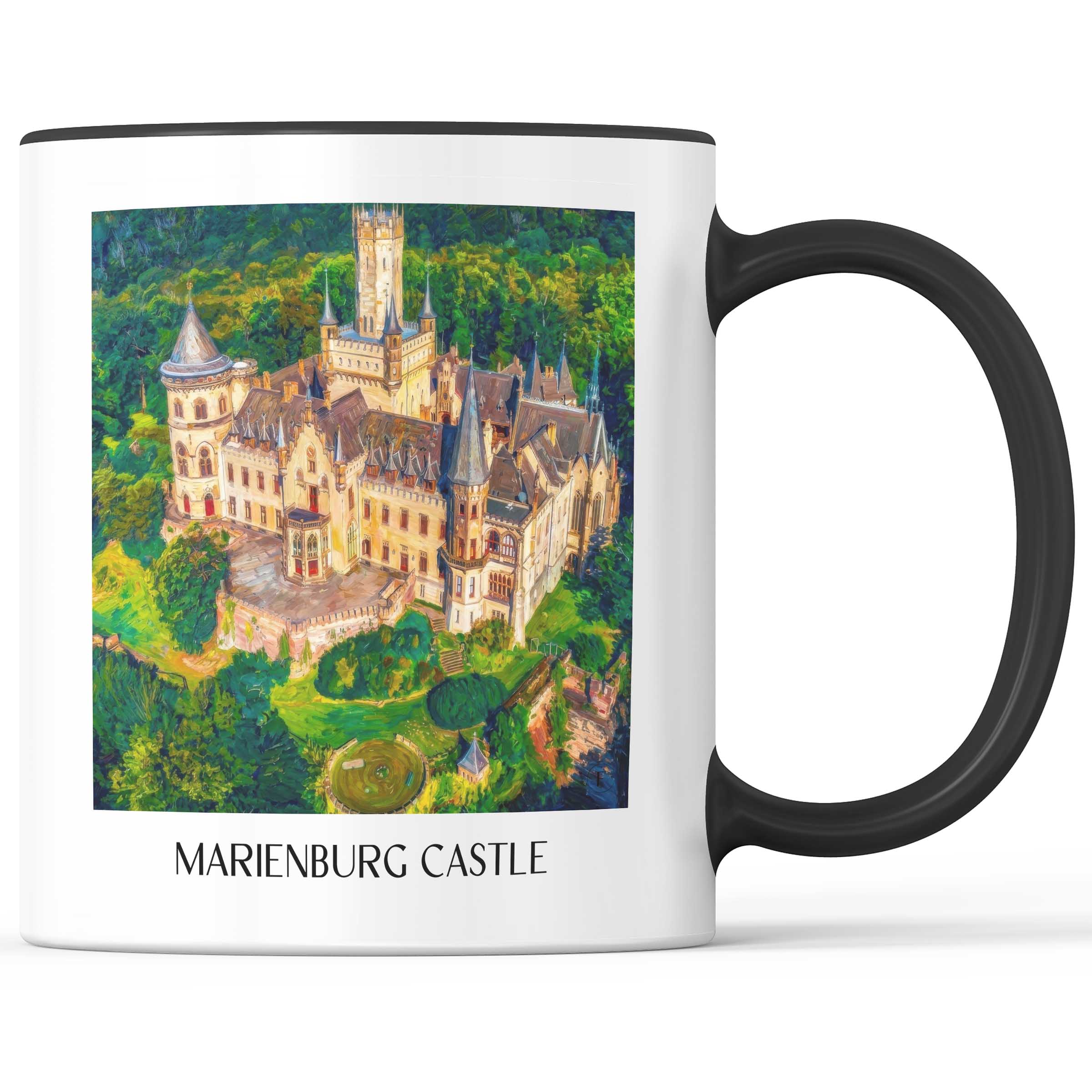 Schloss Marienburg Kaffeebecher - Pattensen - Deutschland Becher - Kaffeetasse im Ölgemälde Stil
