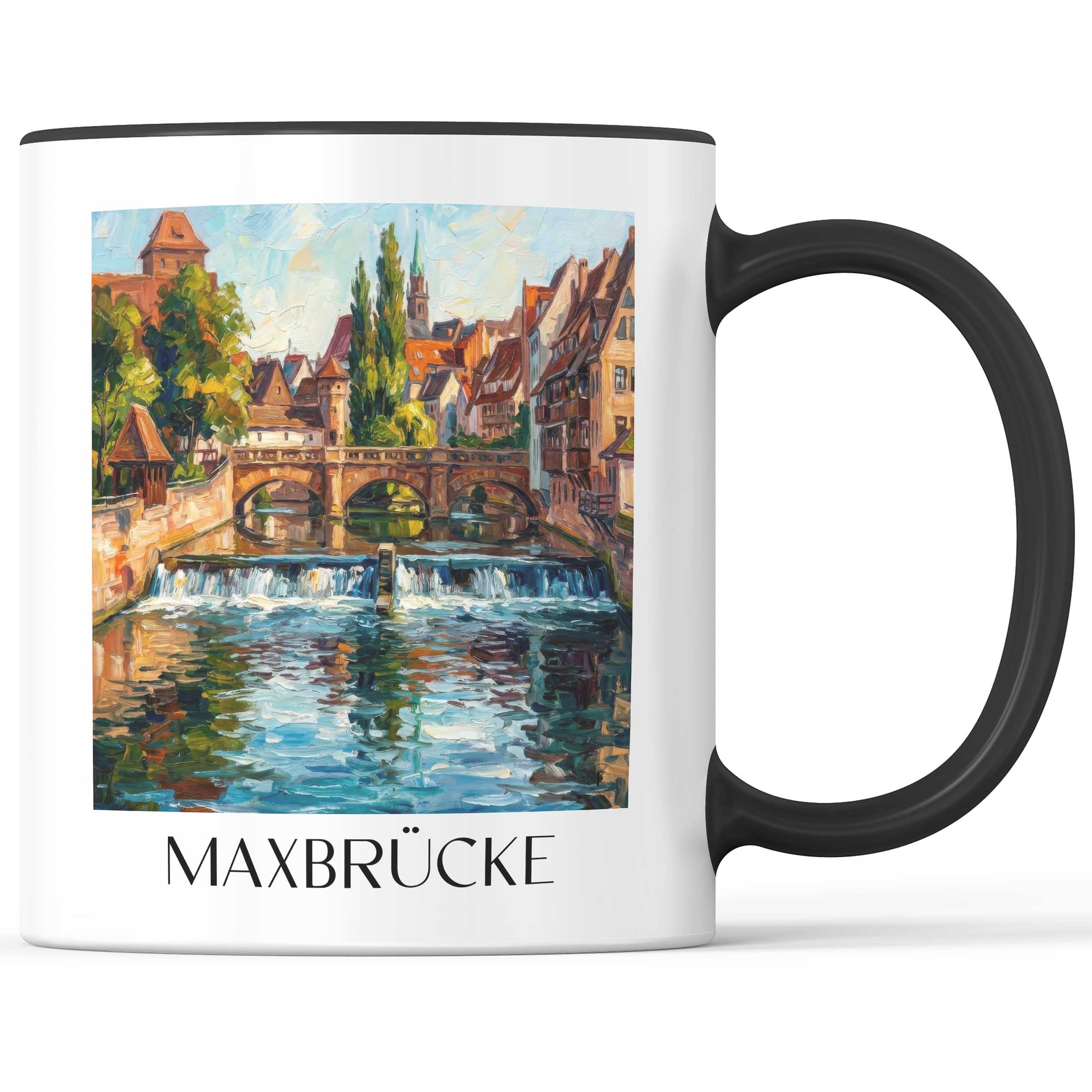 maxbrücke-nürnberg-deutschland-kaffeebecher-oil-painting-oelgemaelde