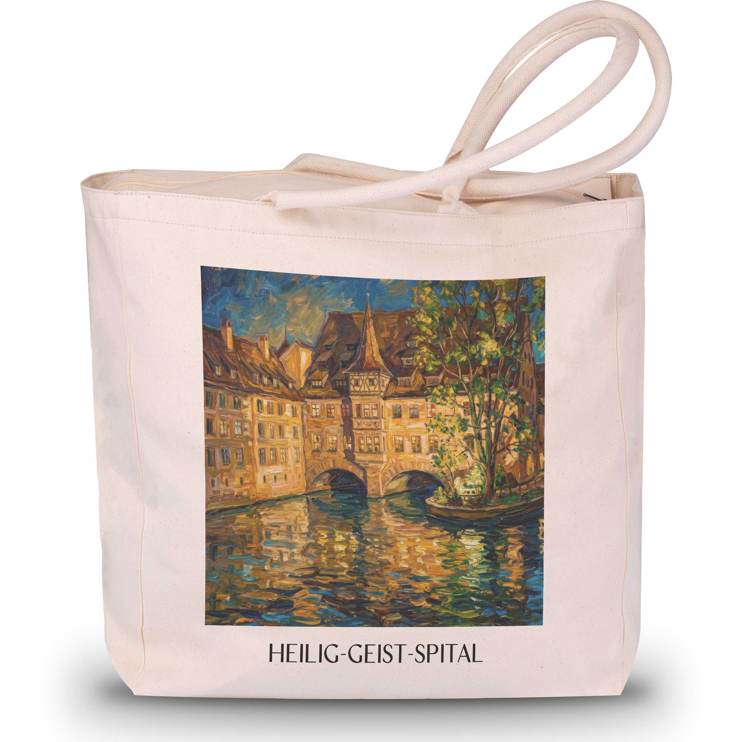 heilig-geist-spital-nürnberg-deutschland-einkaufstasche-oil-painting-oelgemaelde