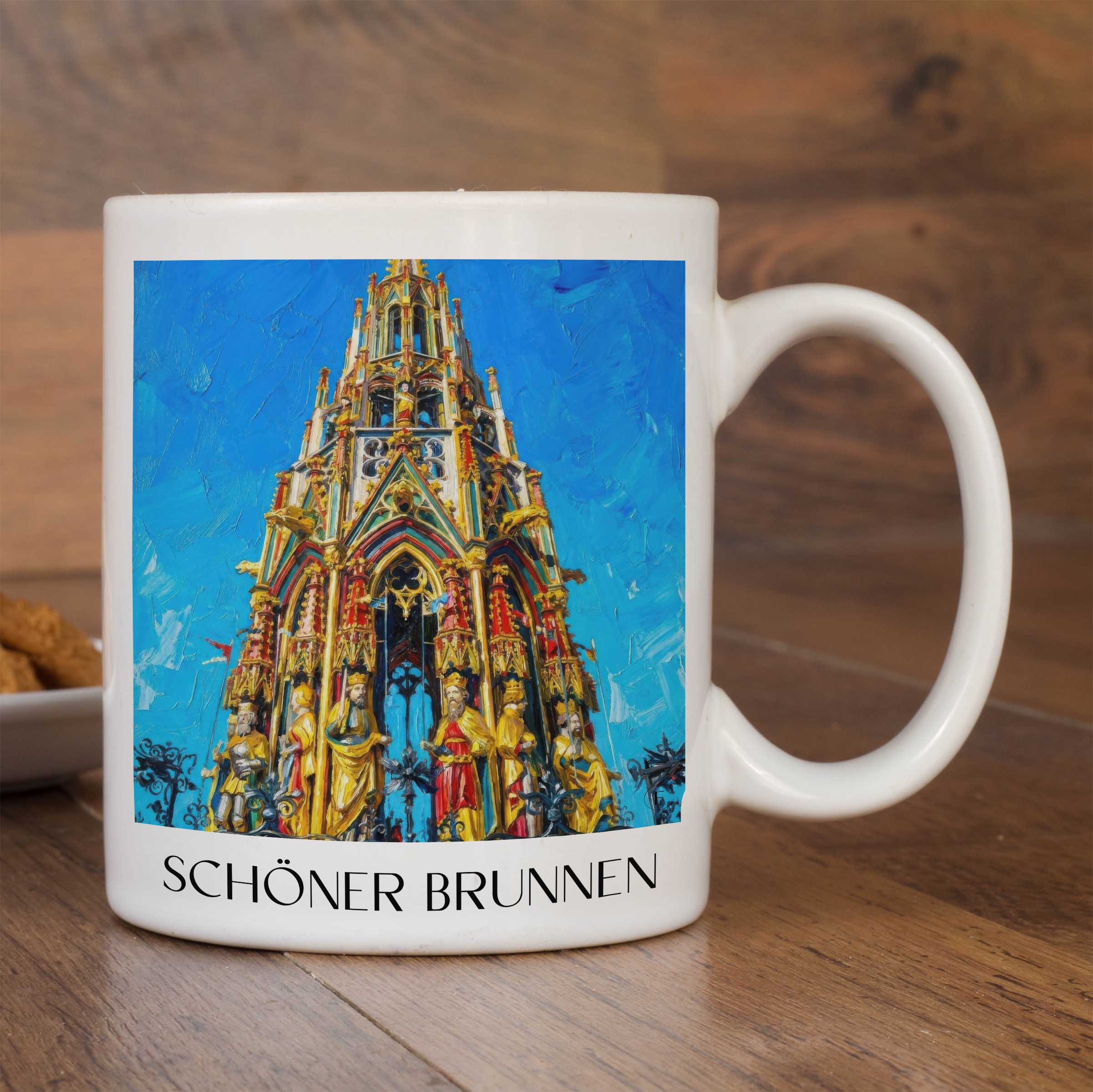 schöner-brunnen-nürnberg-deutschland-kaffeebecher-oil-painting-oelgemaelde