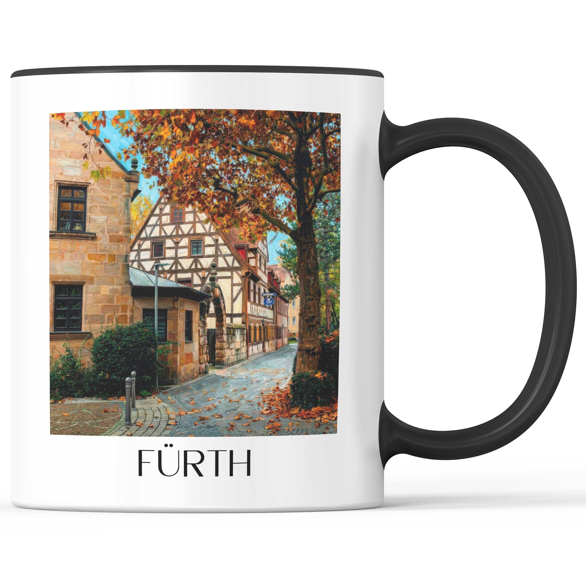 Fürth - Deutschland Becher - Kaffeetasse im Ölgemälde Stil